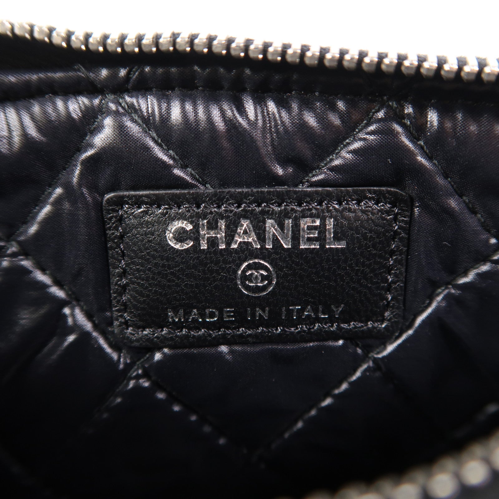 CHANEL 漆皮皮革Wallet銀扣錢包