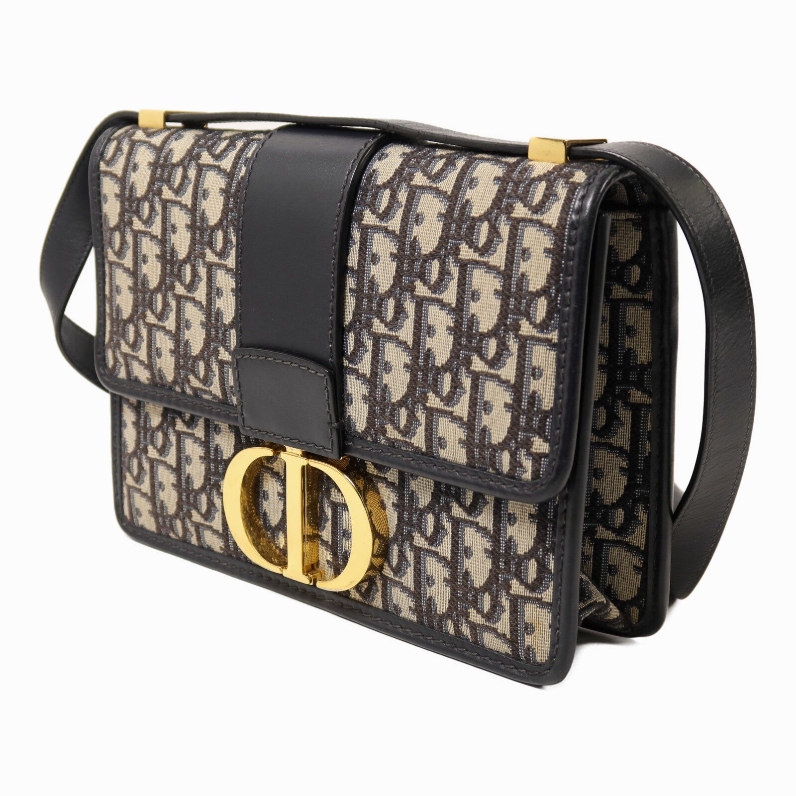 Dior 帆布Montaigne 30金扣肩背袋