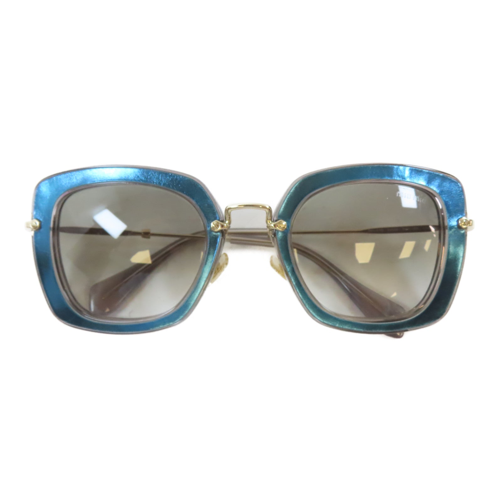 Miu Miu 金屬/PVC Sunglasses太陽眼鏡藍色/灰色