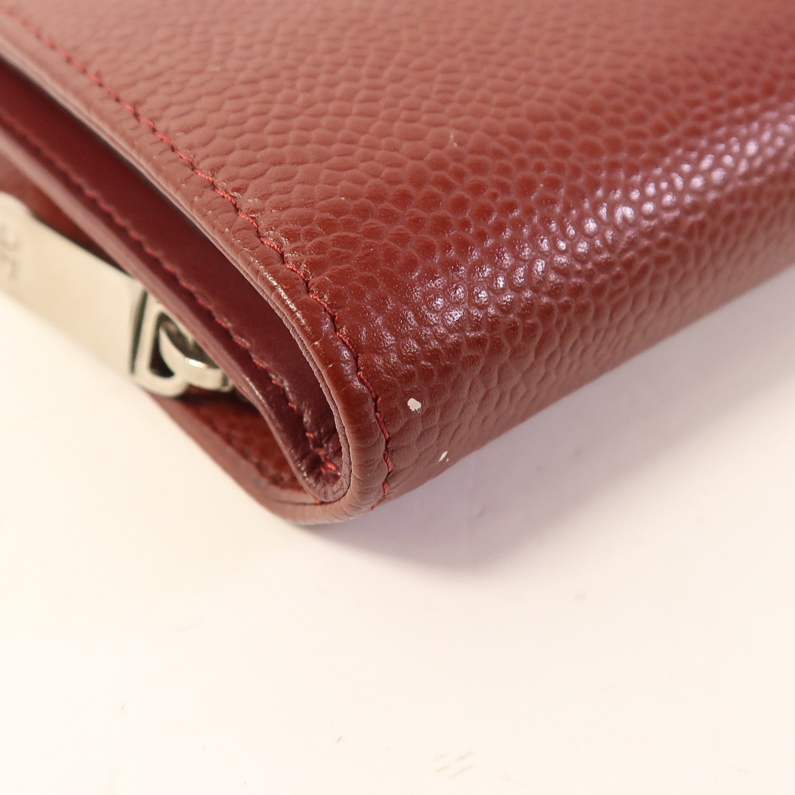 CHANEL 牛皮皮革Wallet銀扣錢包