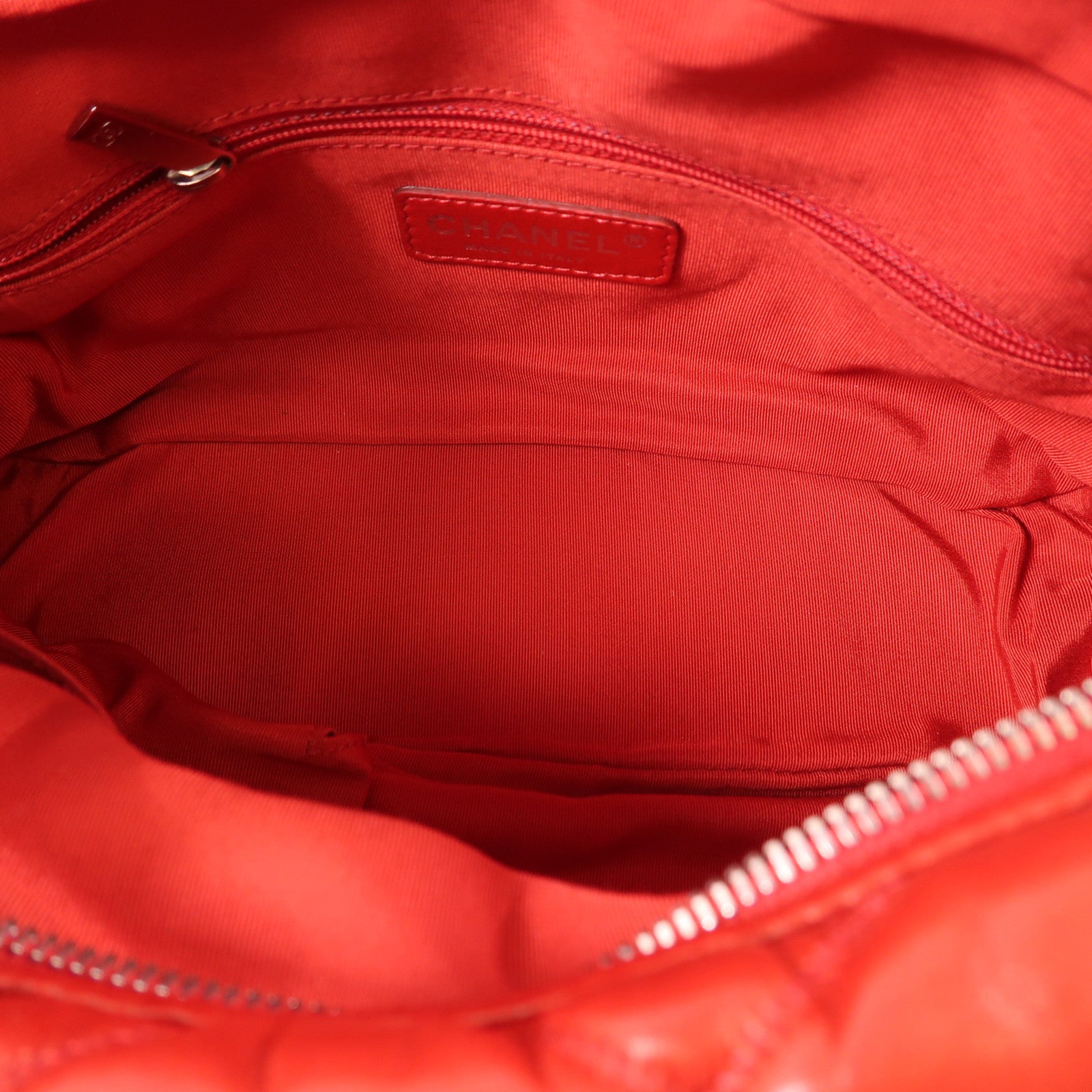 CHANEL 【激減優惠】牛皮皮革Shoulder Bag銀扣肩背袋