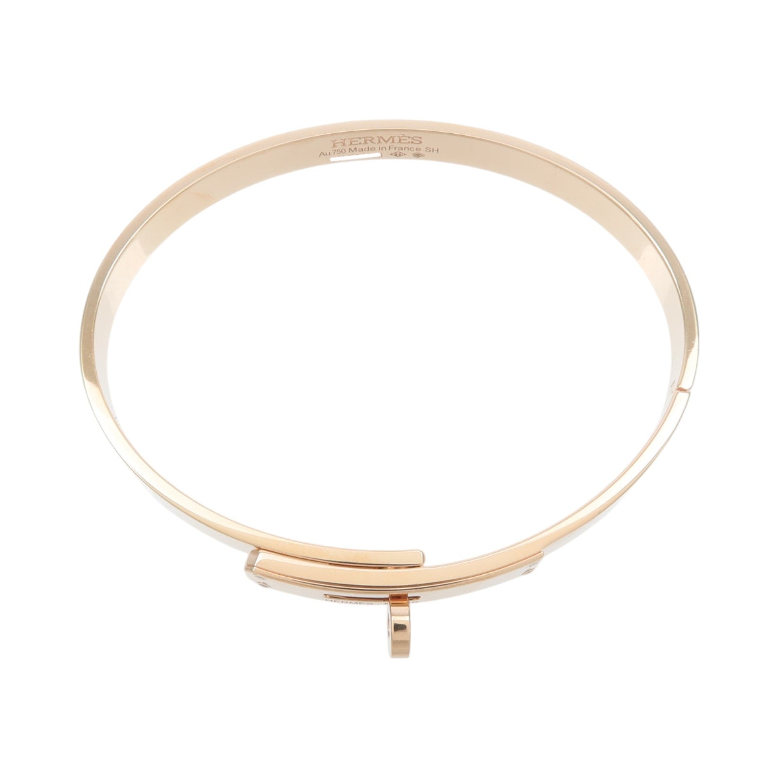 HERMES 18K玫瑰金Kelly Bracelet鑽石手鐲
