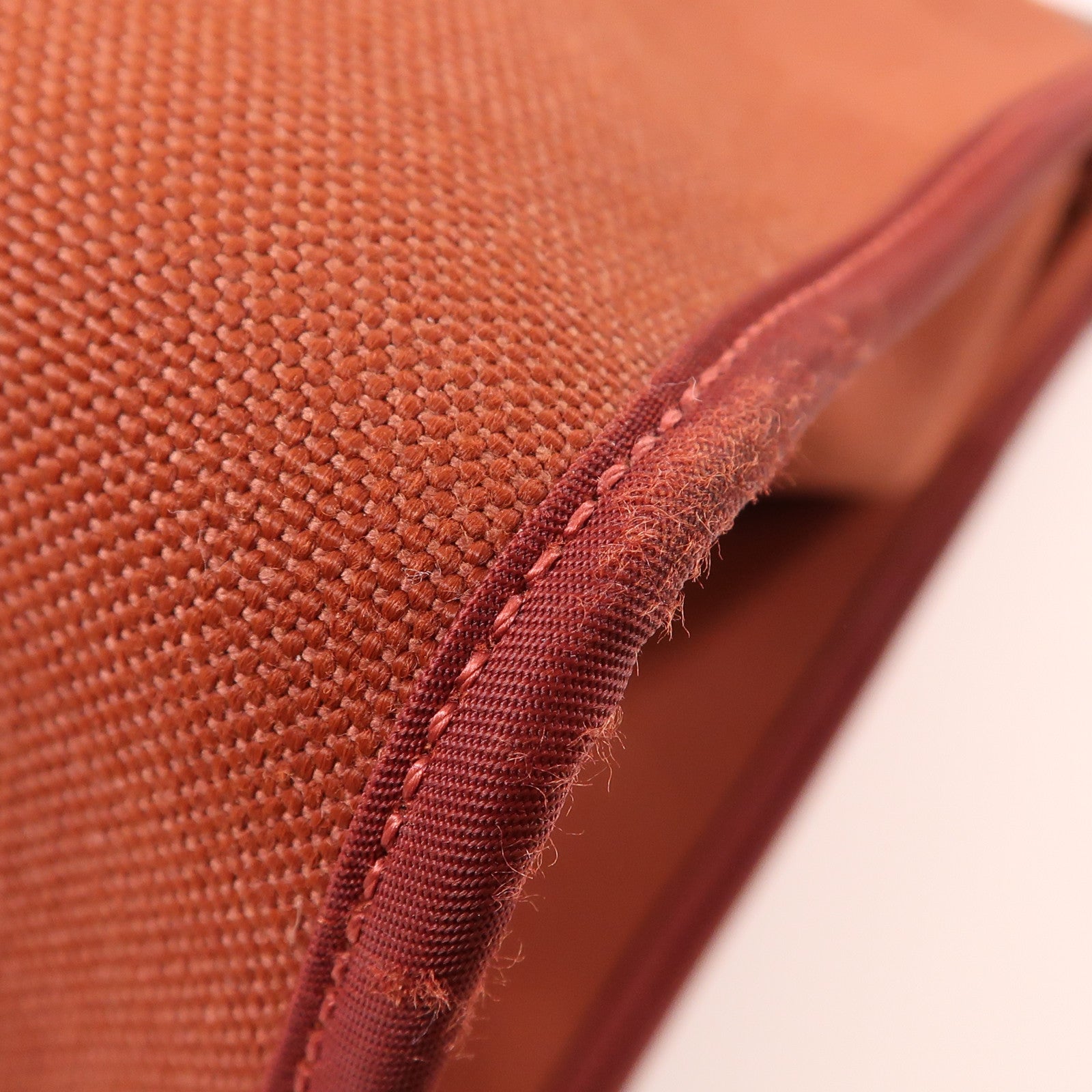 HERMES 帆布Herbag GM銀扣手挽肩背兩用袋Brique棕色