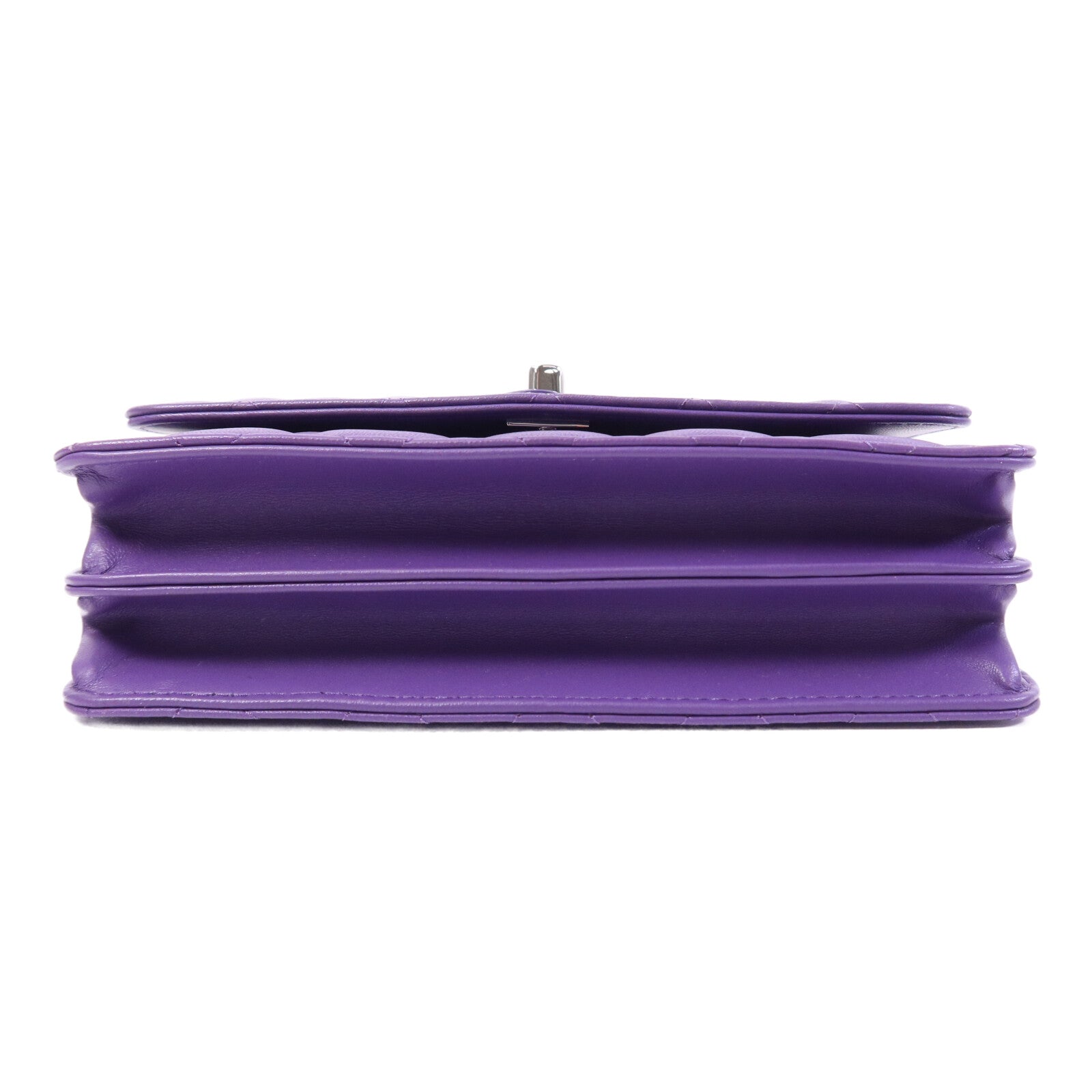 CHANEL 羊皮皮革Top Handle Chain Bag銀扣鏈帶手挽肩背兩用袋