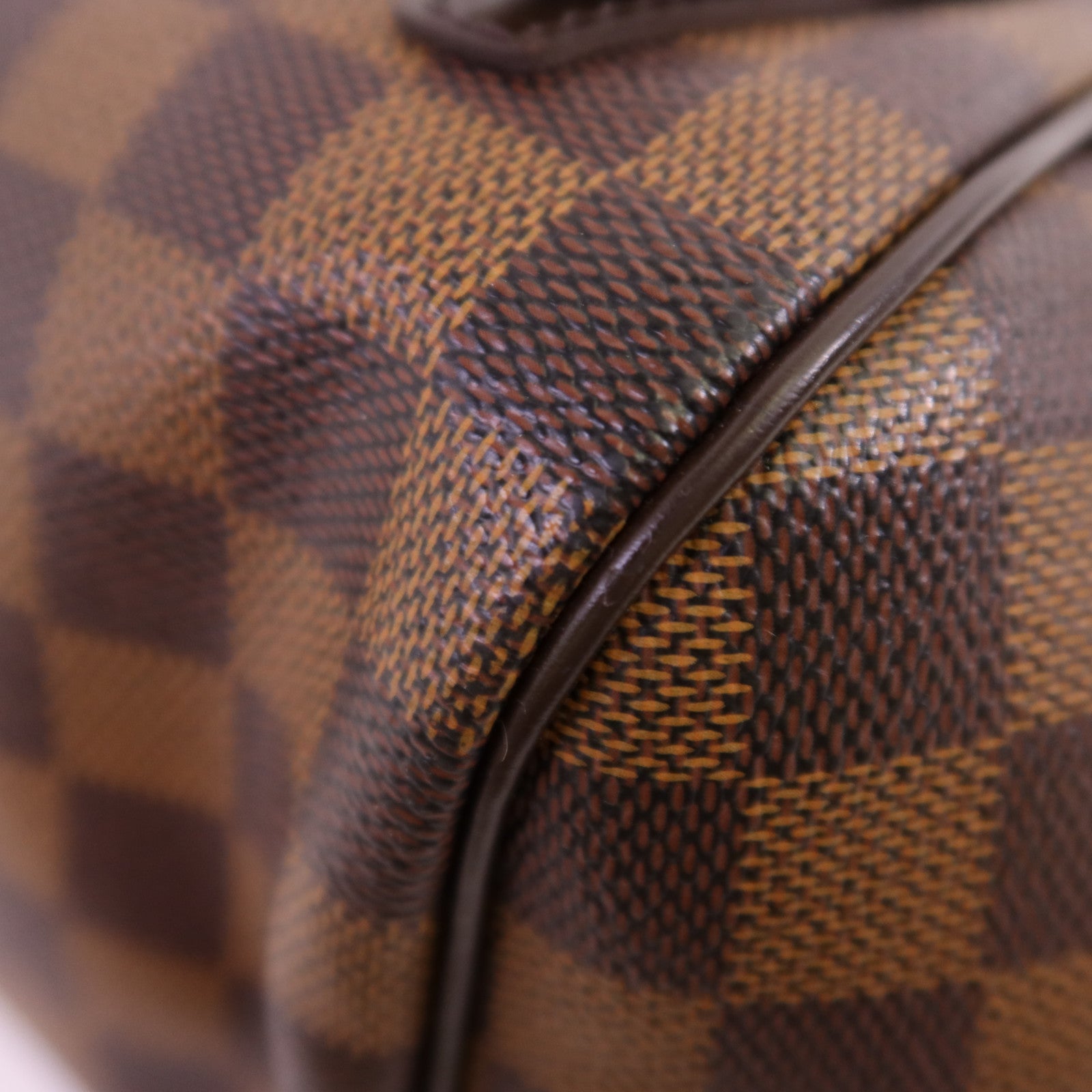 LOUIS VUITTON Damier Rivington PM金扣手挽袋