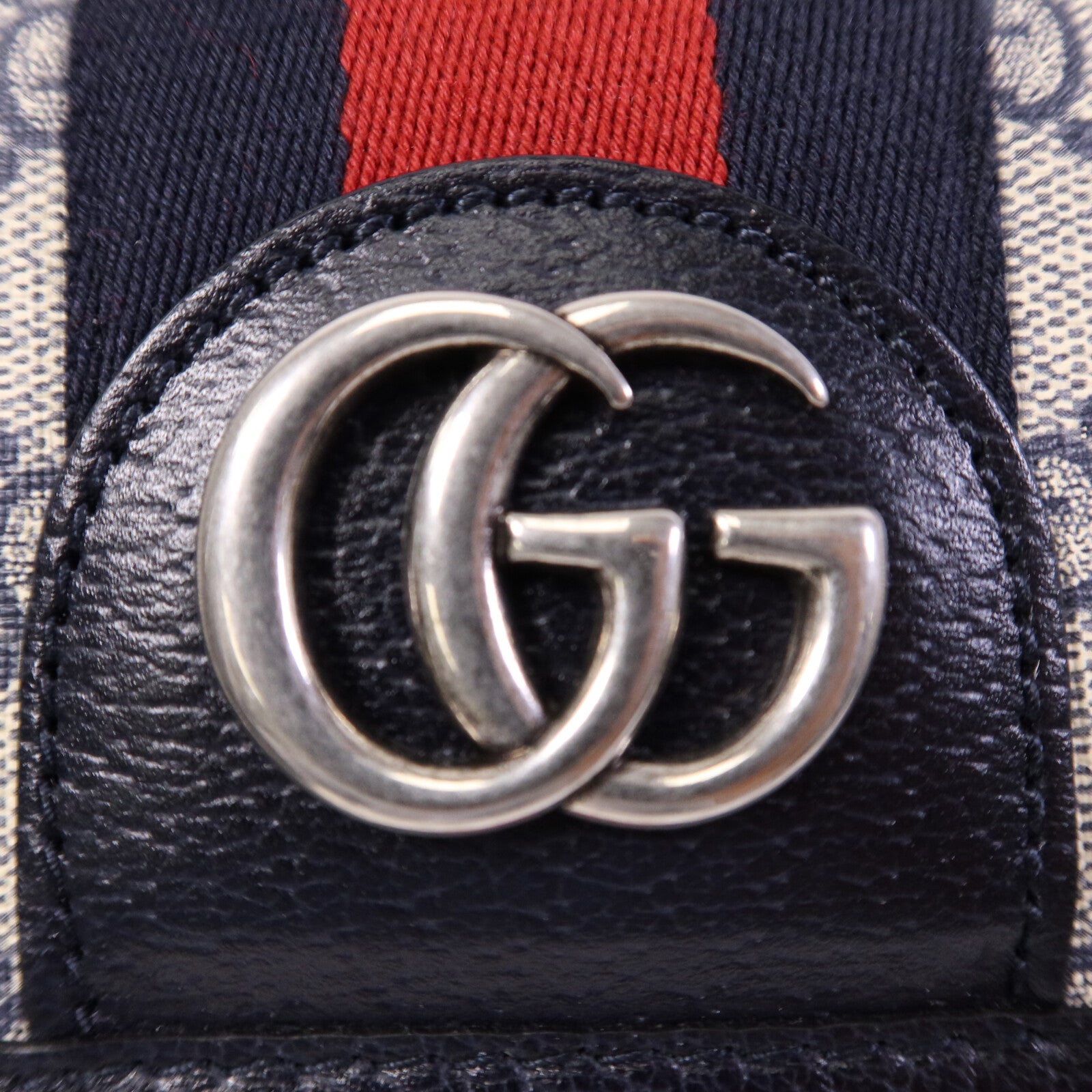 GUCCI 【激減優惠】塗層帆布Ophidia GG Supreme銀扣腰包