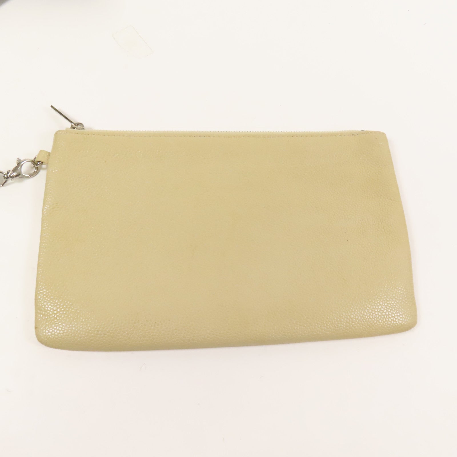 CHANEL 牛皮皮革Tote Bag銀扣肩背袋