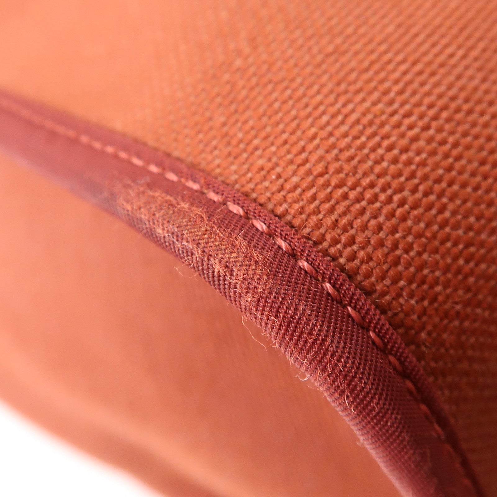 HERMES 帆布Herbag GM銀扣手挽肩背兩用袋Brique棕色