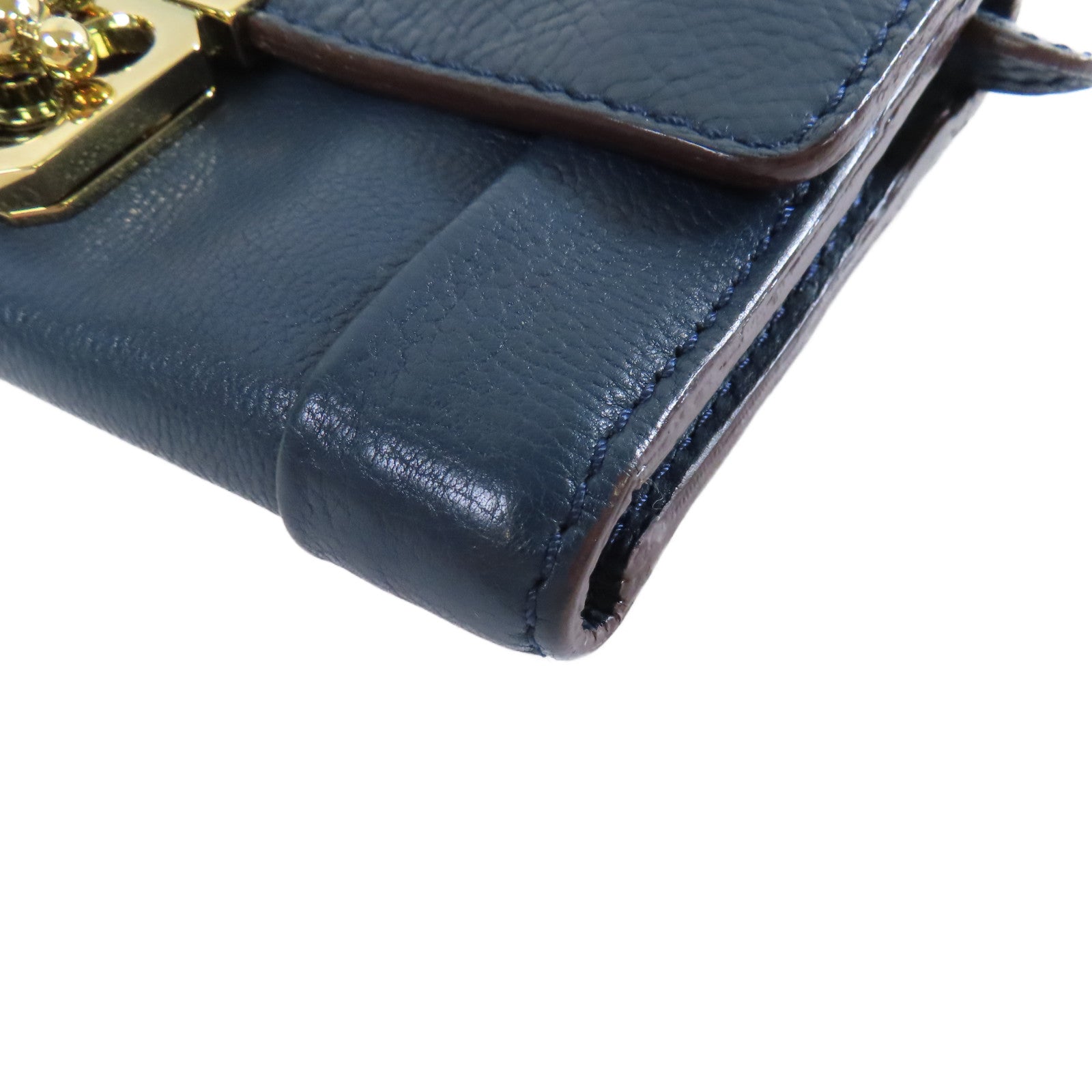 Chloe 【激減優惠】牛皮皮革Medium Wallet金扣中長錢包綠色