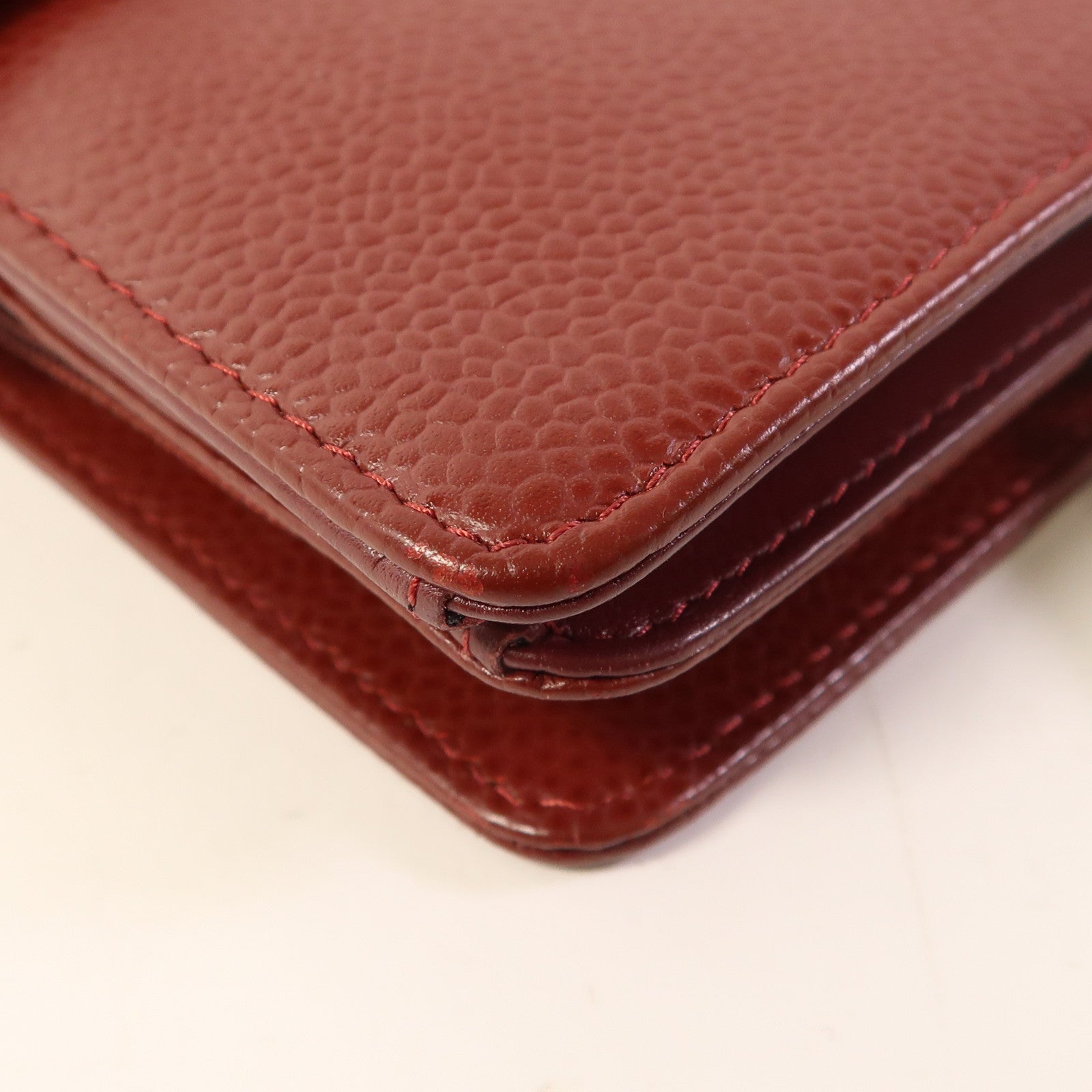 CHANEL 牛皮皮革Wallet銀扣錢包