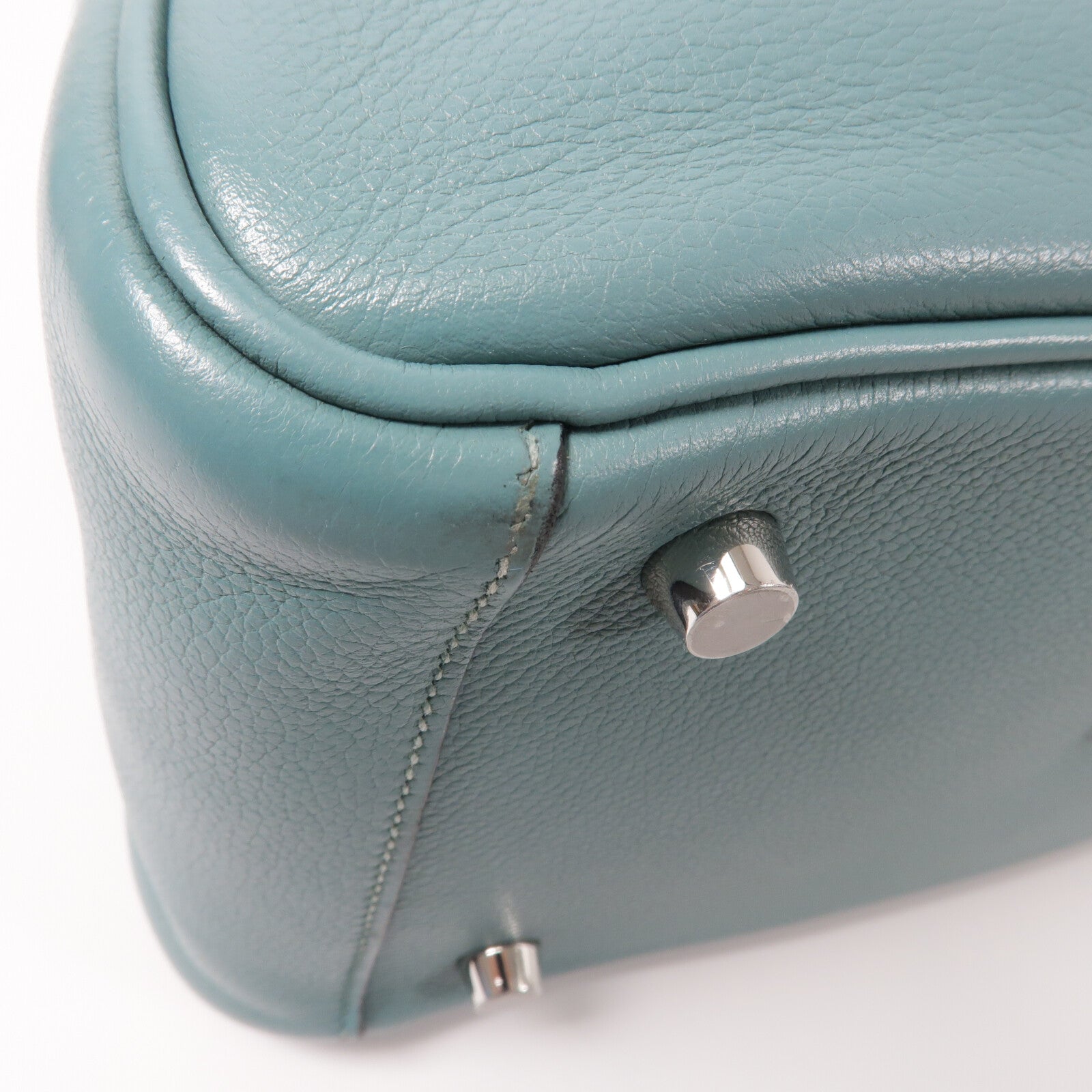 HERMES Evercolor皮革Lindy 26手挽肩背兩用袋Bleu Saint Cyr