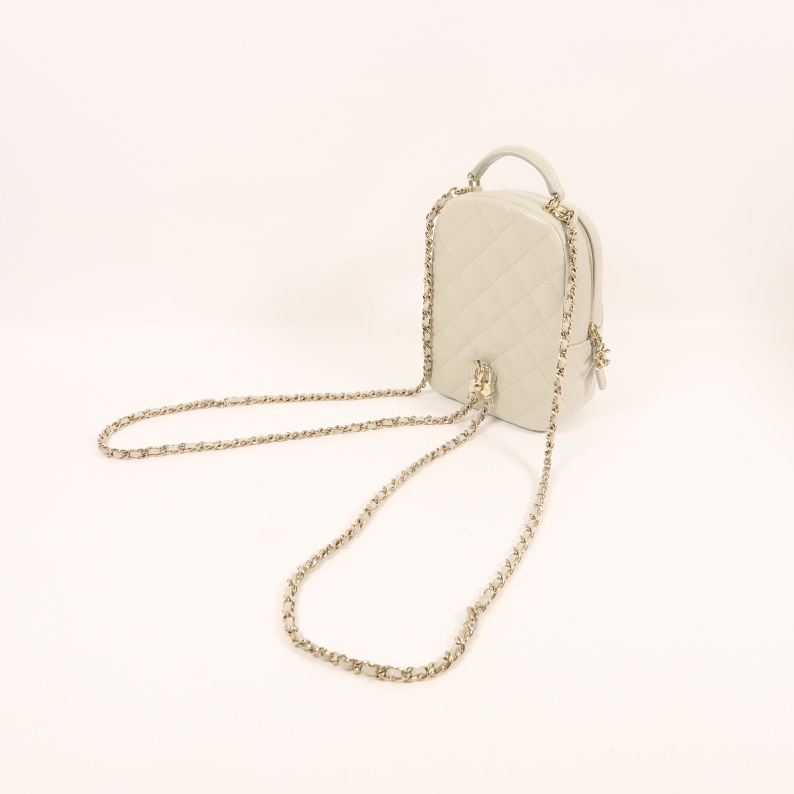 CHANEL 牛皮皮革Classic Mini Backpack金扣背包