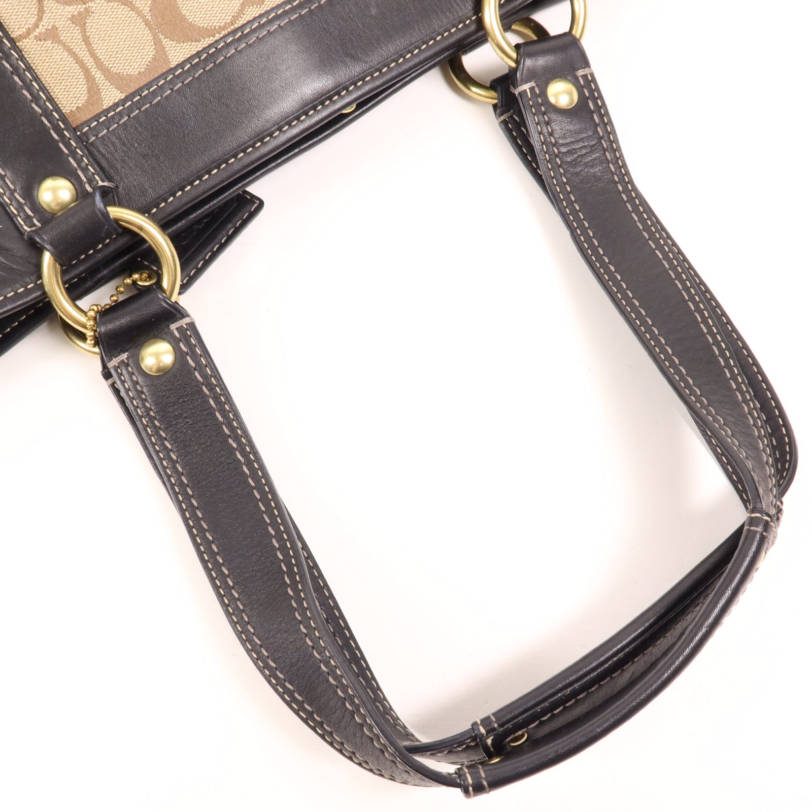 COACH 帆布Shoulder Bag金扣肩背袋