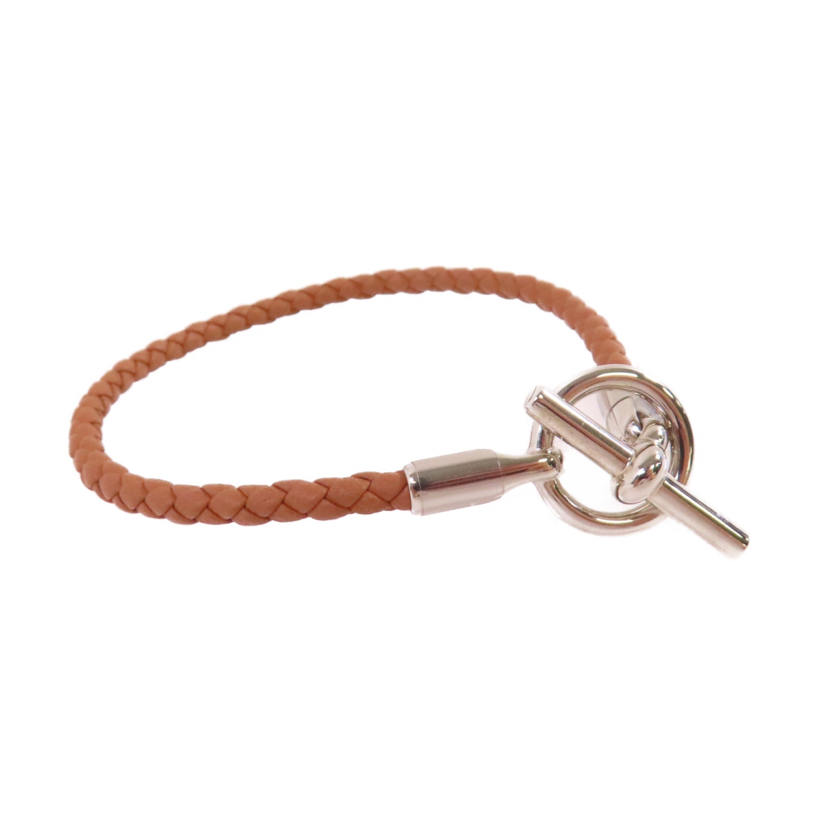 HERMES Swift皮革Glenan H T3 Bracelet金扣手鏈Gold/金棕色