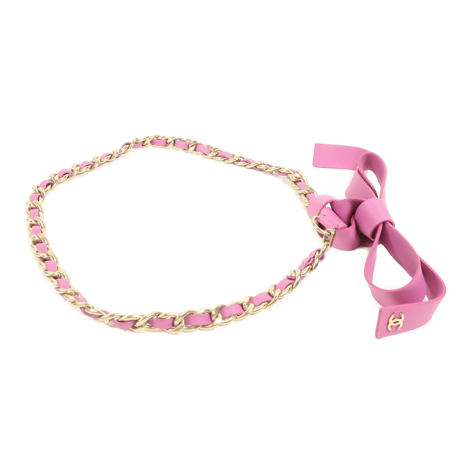 CHANEL 羊皮皮革Chain Belt金扣鏈帶皮帶