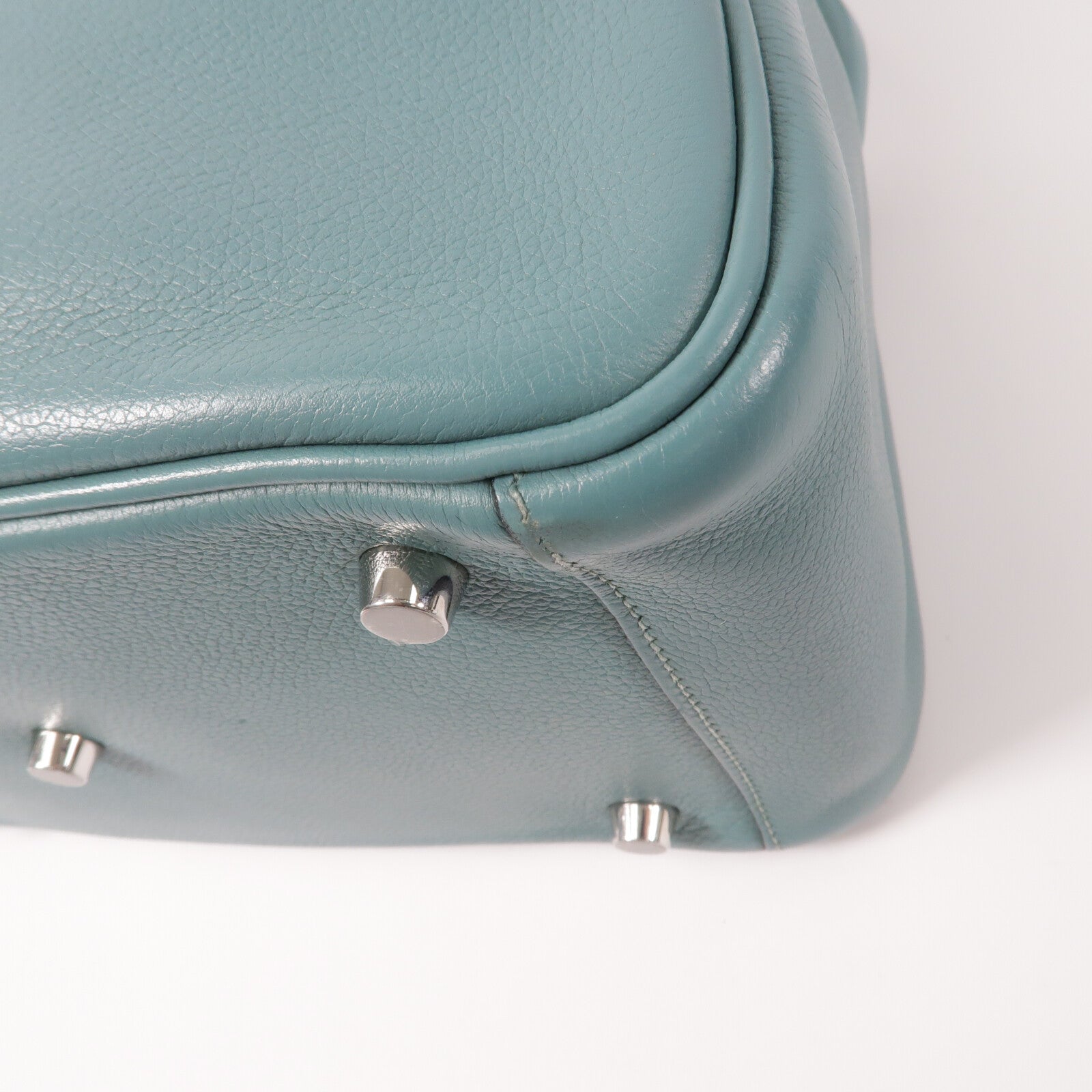 HERMES Evercolor皮革Lindy 26手挽肩背兩用袋Bleu Saint Cyr