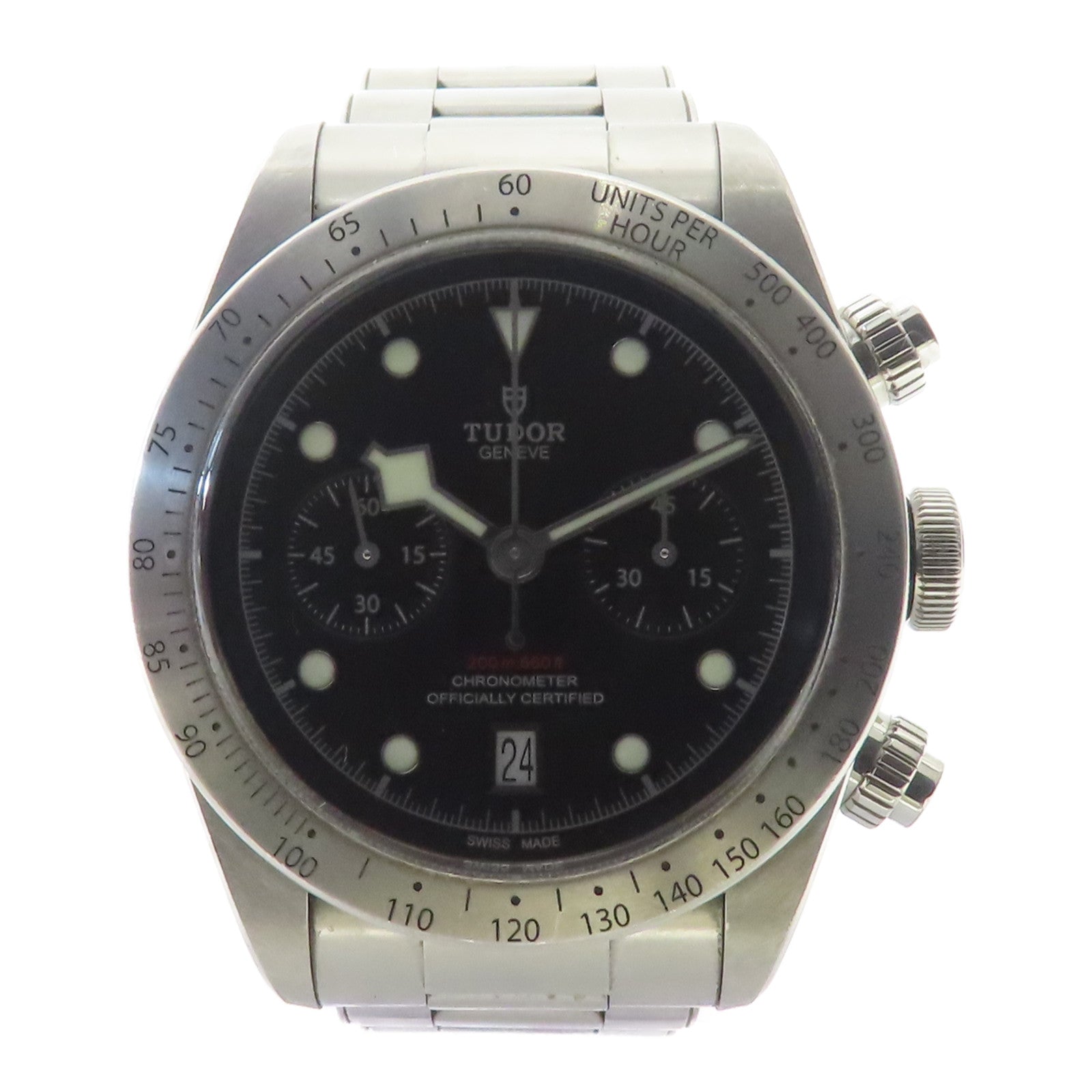 TUDOR Black Bay Chronograph不鏽鋼手錶自動機芯黑色