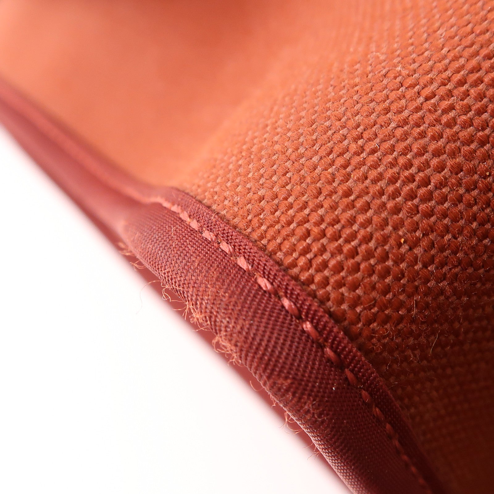 HERMES 帆布Herbag GM銀扣手挽肩背兩用袋Brique棕色