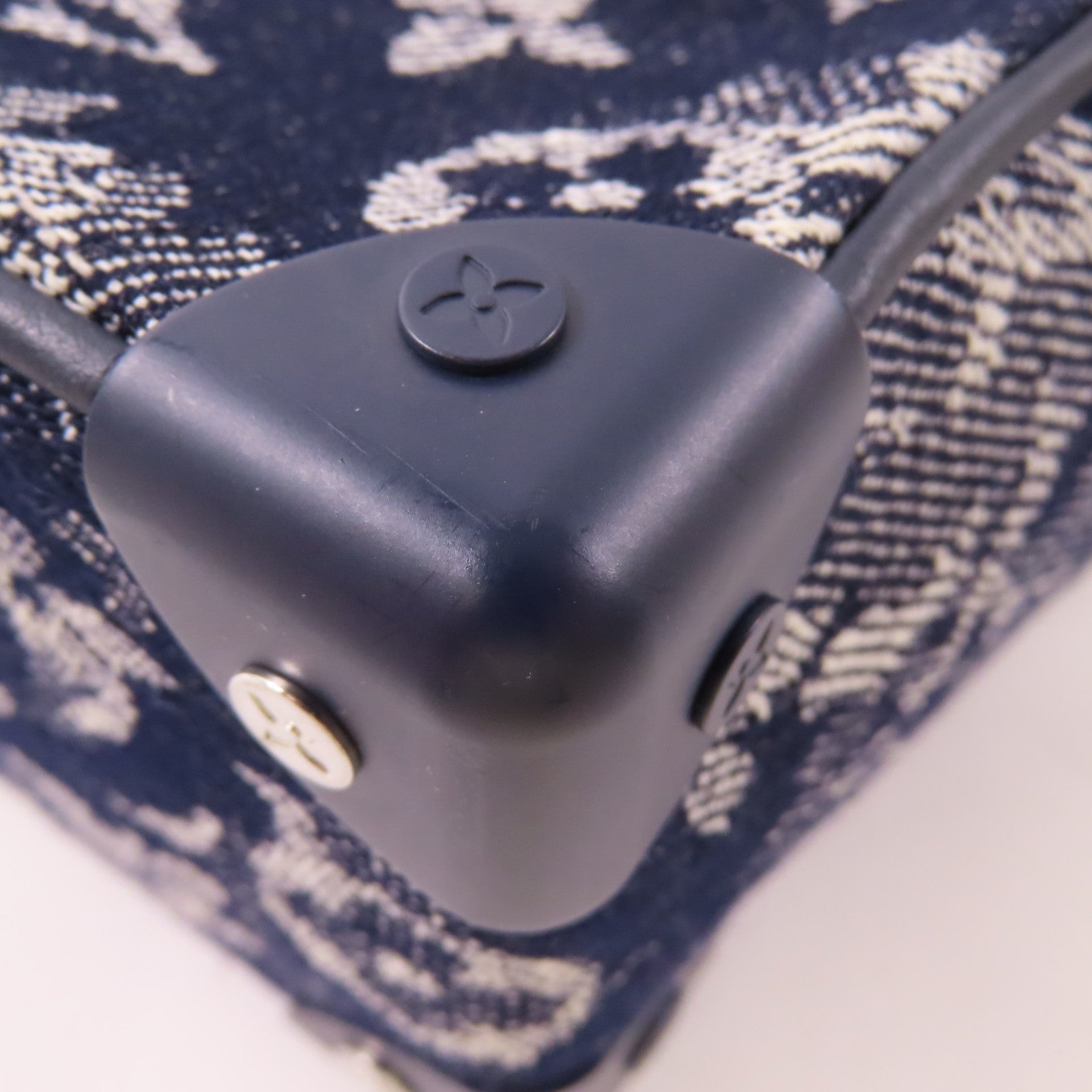 LOUIS VUITTON LV SHW Mini Soft Trunk Shoulder Bag M80033 Monogram Tapestry Blue