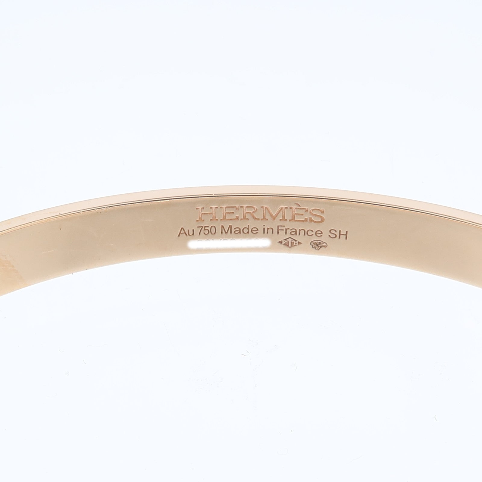 HERMES 18K玫瑰金Kelly Bracelet鑽石手鐲