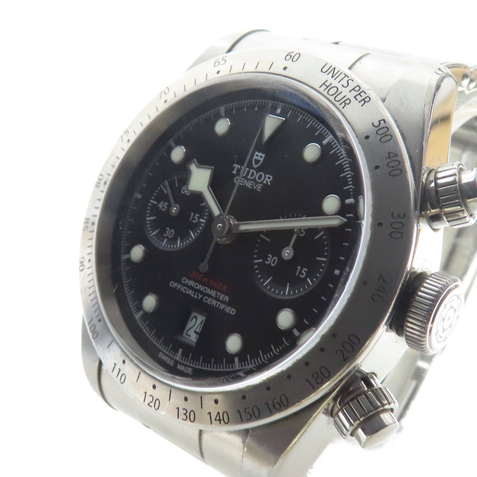 TUDOR Black Bay Chronograph不鏽鋼手錶自動機芯黑色