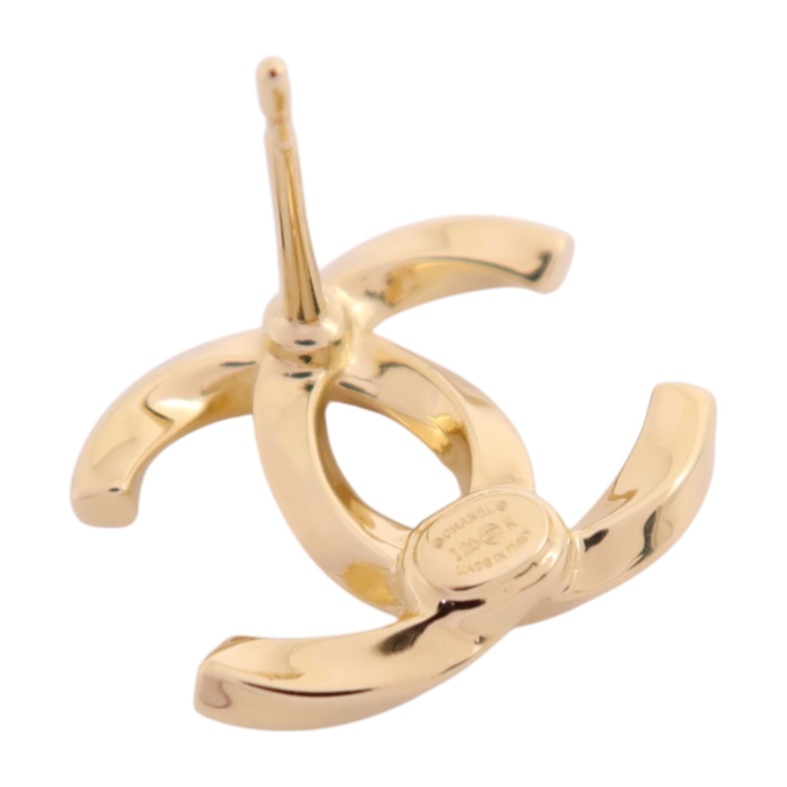 CHANEL 金屬CC Earrings金扣耳環