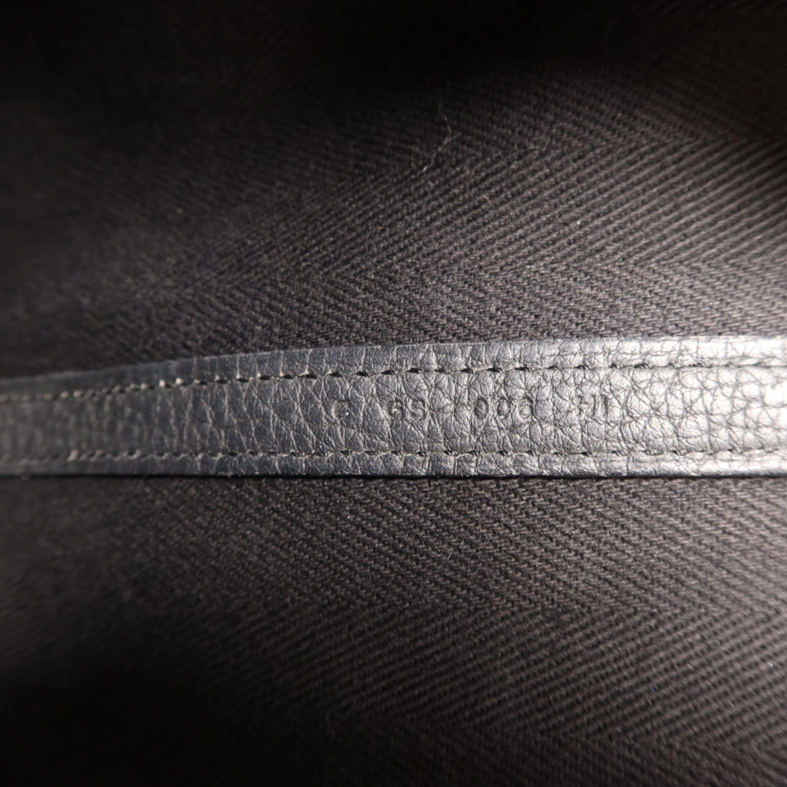 HERMES 帆布/Negonda皮革Garden Party TPM銀扣手挽袋Noir/Blue Indigo