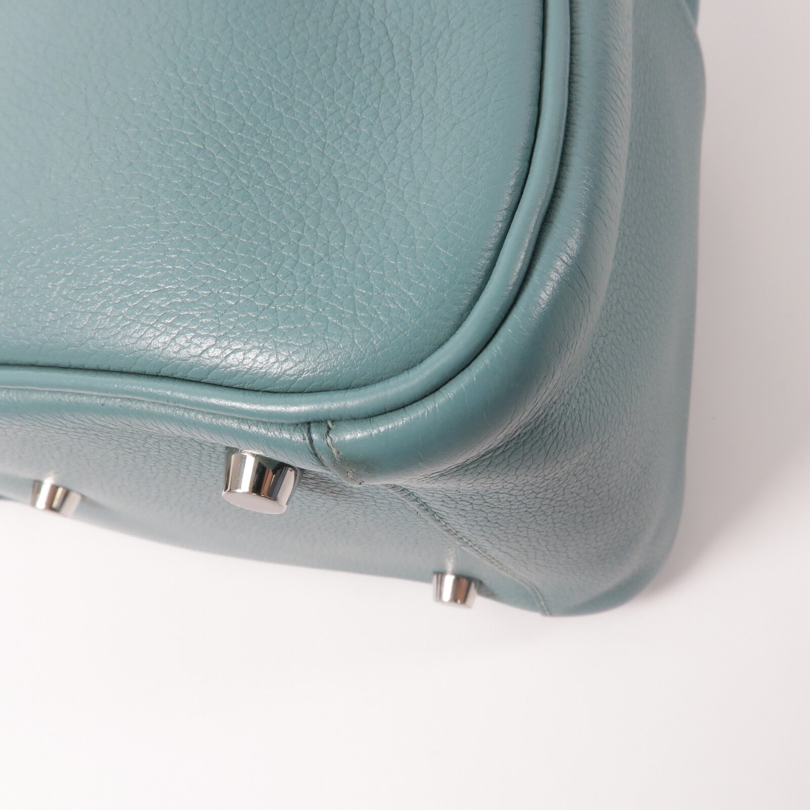 HERMES Evercolor皮革Lindy 26手挽肩背兩用袋Bleu Saint Cyr
