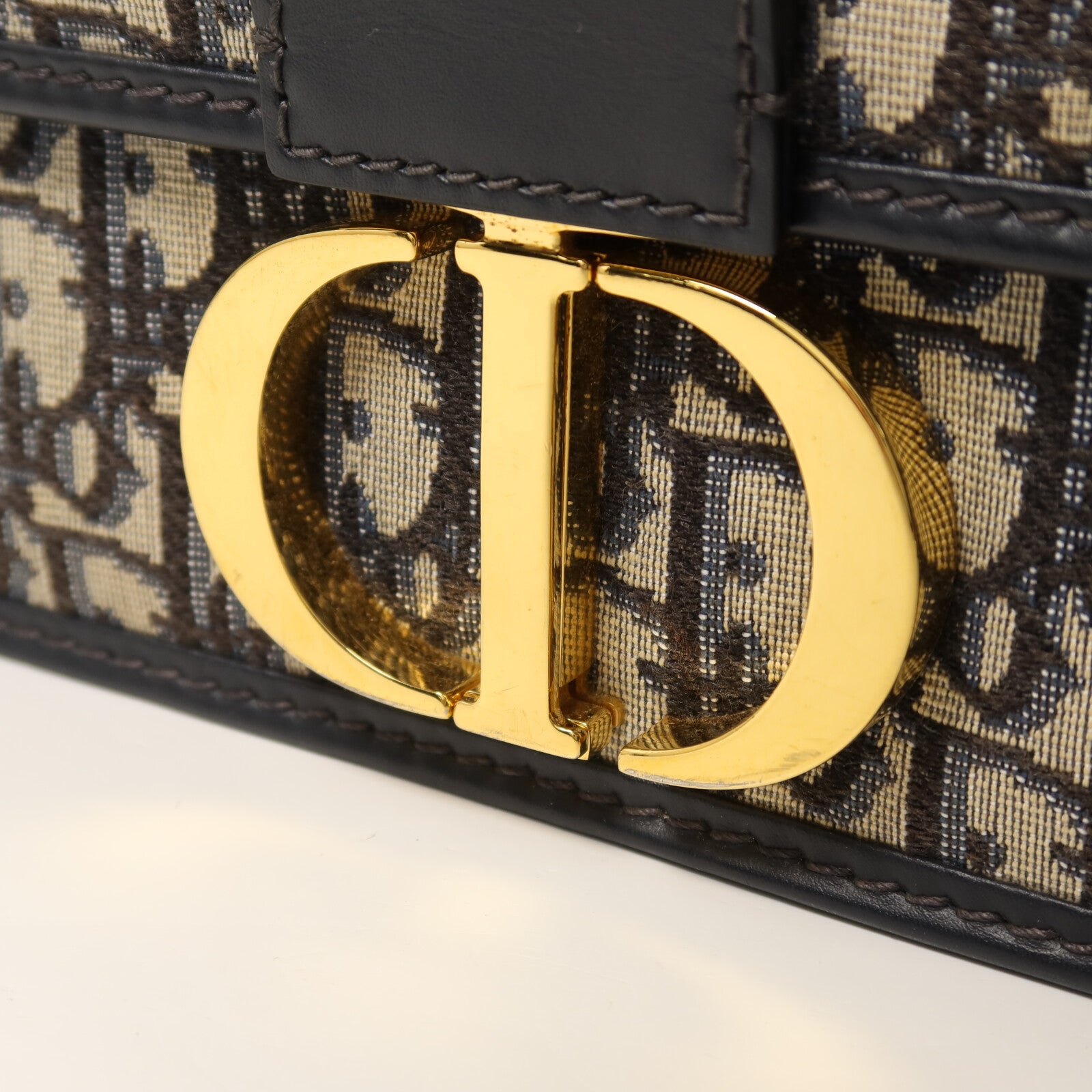 Dior 帆布Montaigne 30金扣肩背袋
