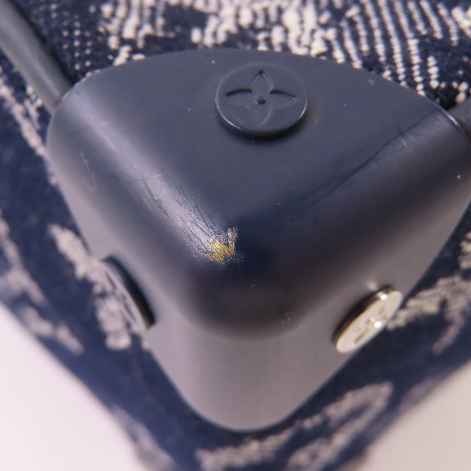 LOUIS VUITTON LV SHW Mini Soft Trunk Shoulder Bag M80033 Monogram Tapestry Blue