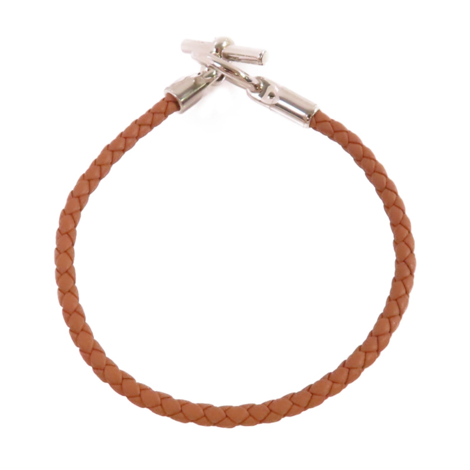 HERMES Swift皮革Glenan H T3 Bracelet金扣手鏈Gold/金棕色