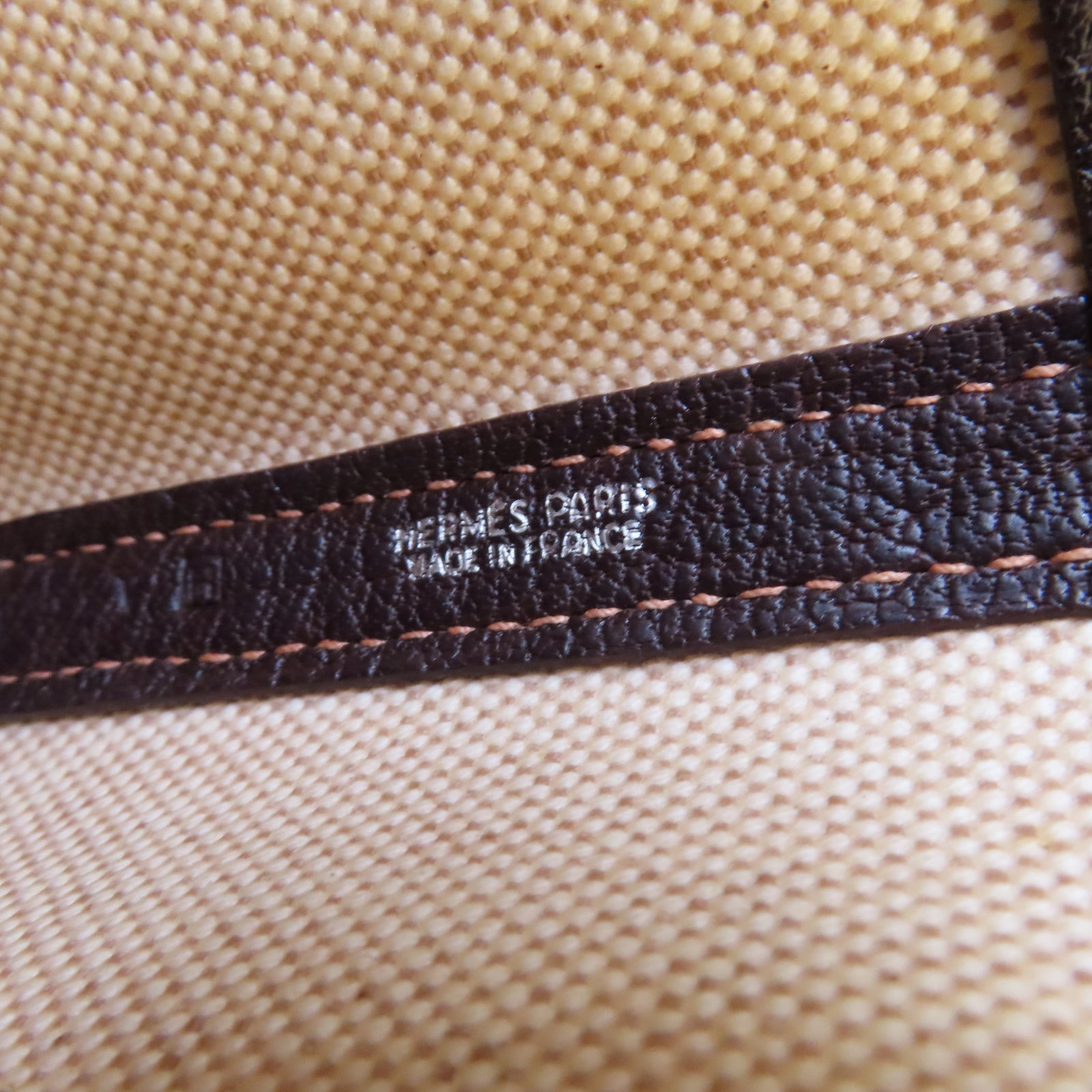 HERMES 帆布Garden File TPM銀扣手挽肩背兩用袋Beton冰川白色