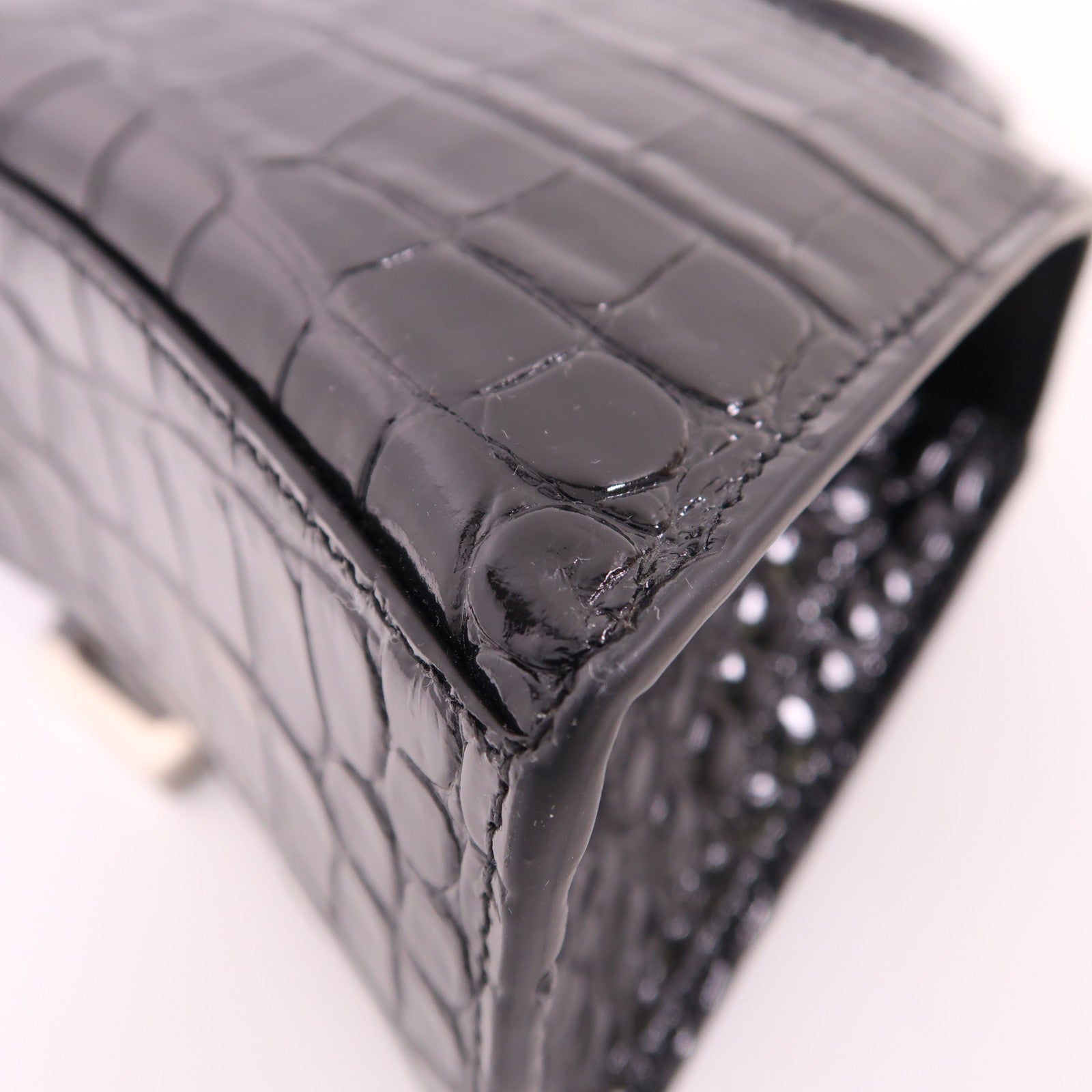 BALENCIAGA SHW Hourglass Top Handle Xs 2 Way Bag 592833 1LR6Y/1000 Calfskin