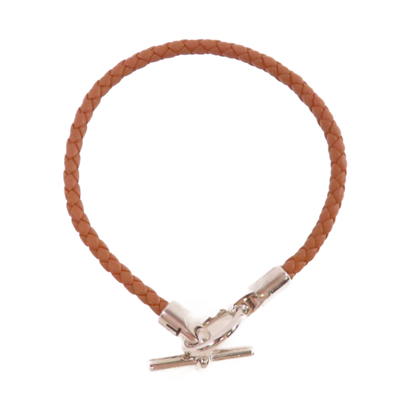 HERMES Swift皮革Glenan H T3 Bracelet金扣手鏈Gold/金棕色