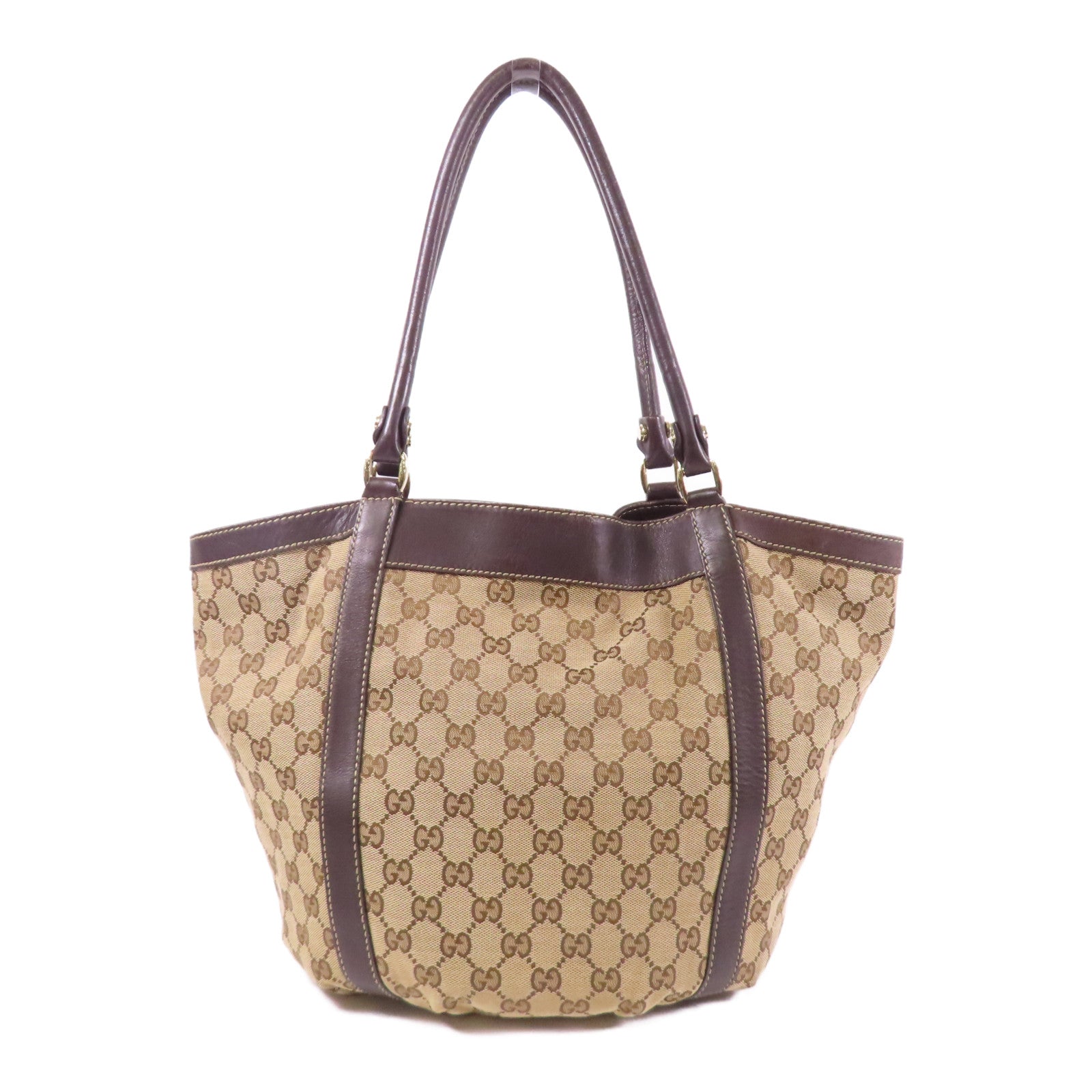 GUCCI 帆布Shoulder Tote金扣肩背袋/手挽袋