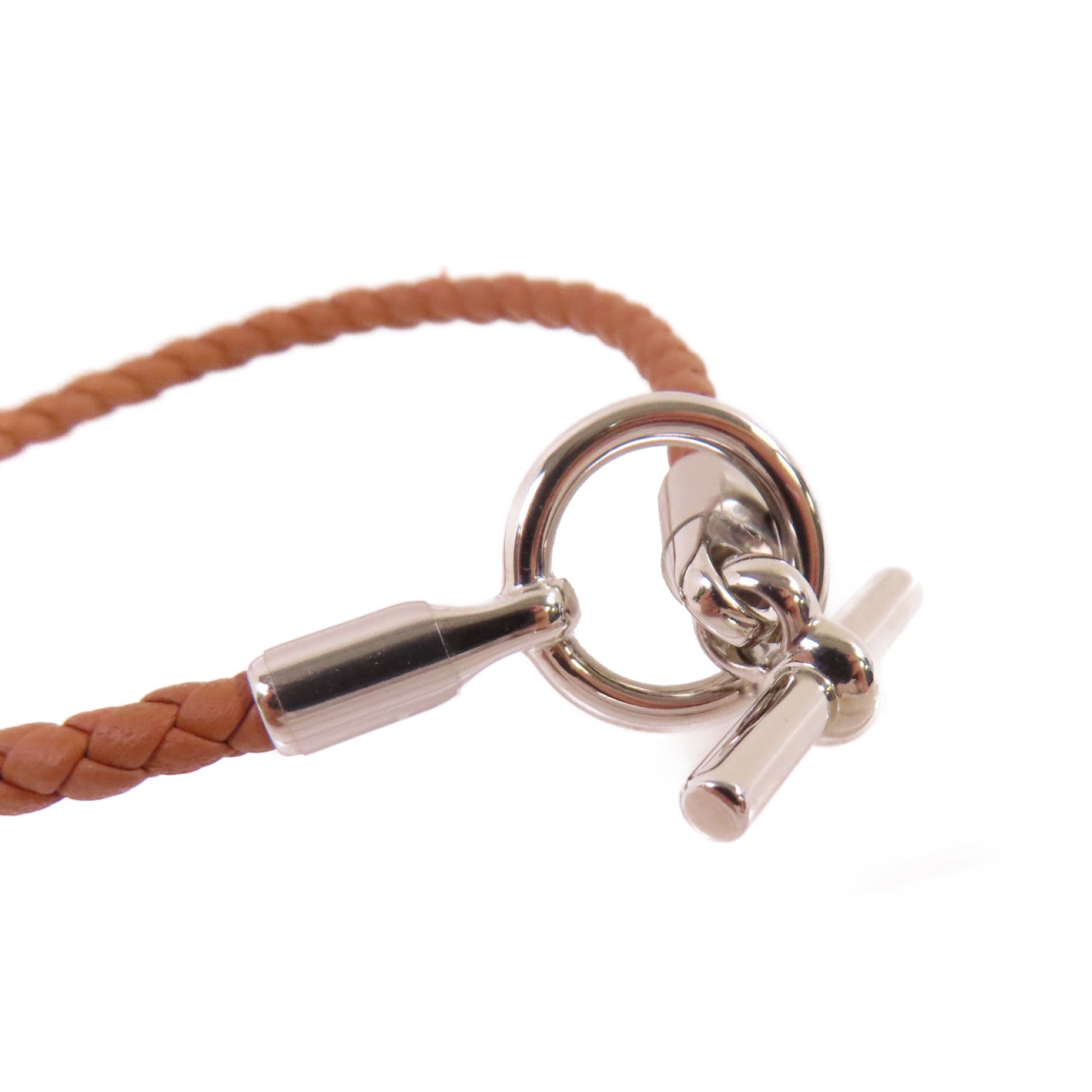 HERMES Swift皮革Glenan H T3 Bracelet金扣手鏈Gold/金棕色