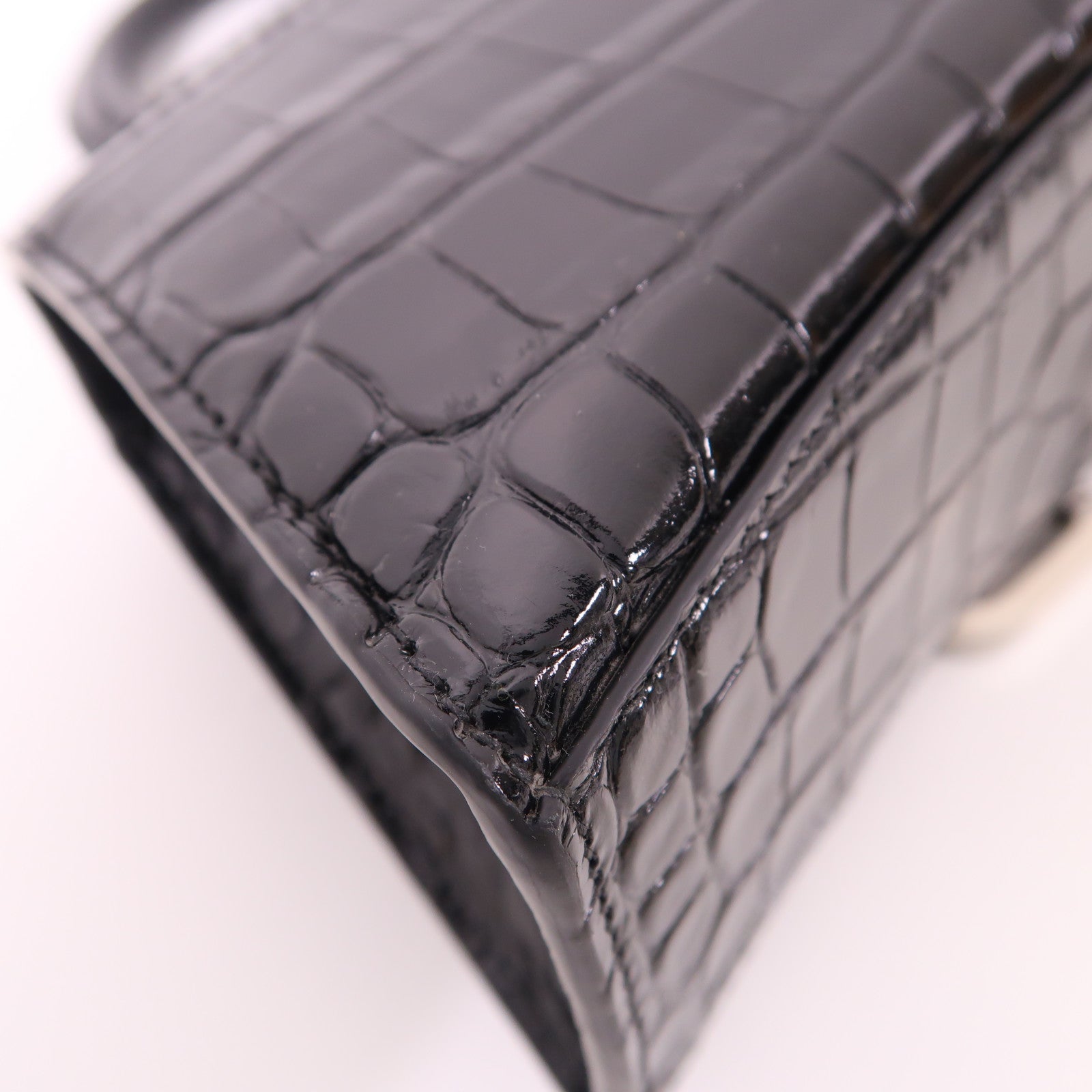 BALENCIAGA SHW Hourglass Top Handle Xs 2 Way Bag 592833 1LR6Y/1000 Calfskin