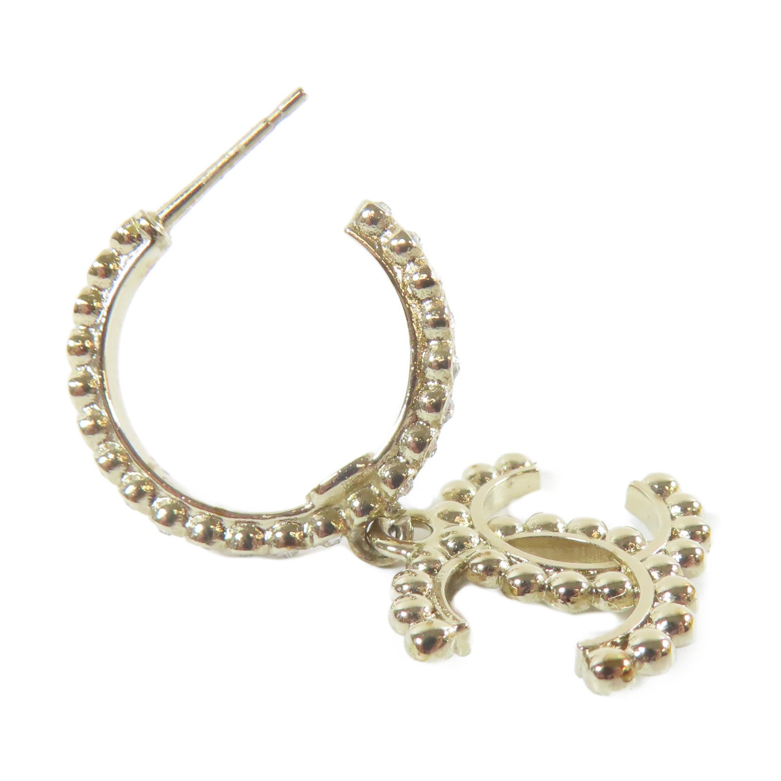 CHANEL 金屬/水晶Earrings耳環金色