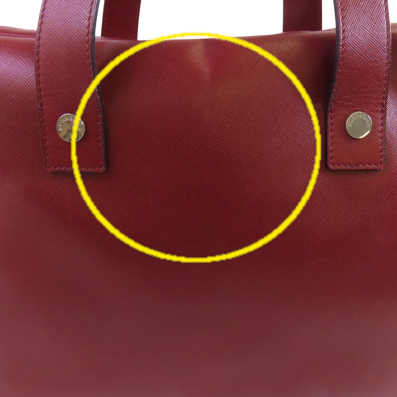 BURBERRY 牛皮皮革Boston Bag銀扣手挽袋