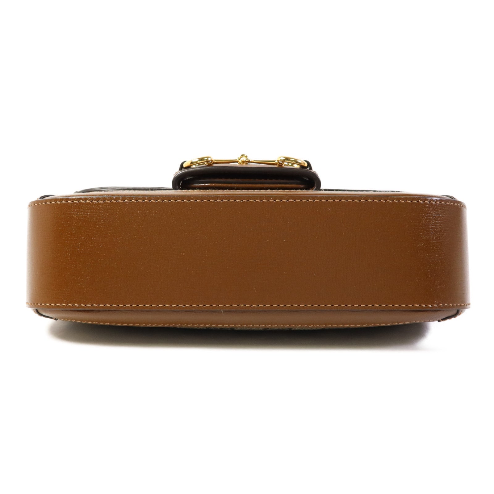 GUCCI 塗層帆布Horsebit 1955金扣手挽肩背兩用袋