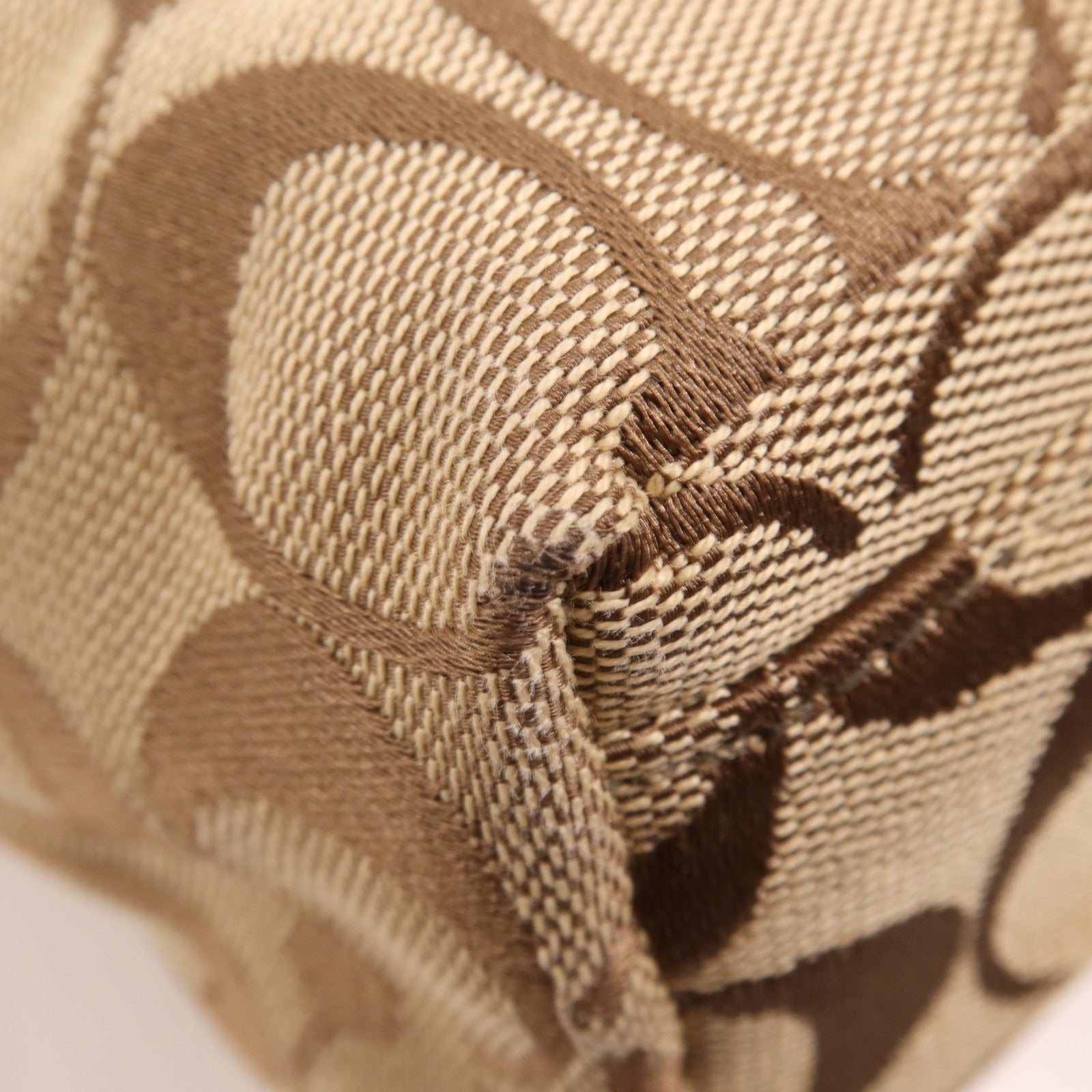 COACH 帆布Shoulder Bag金扣肩背袋