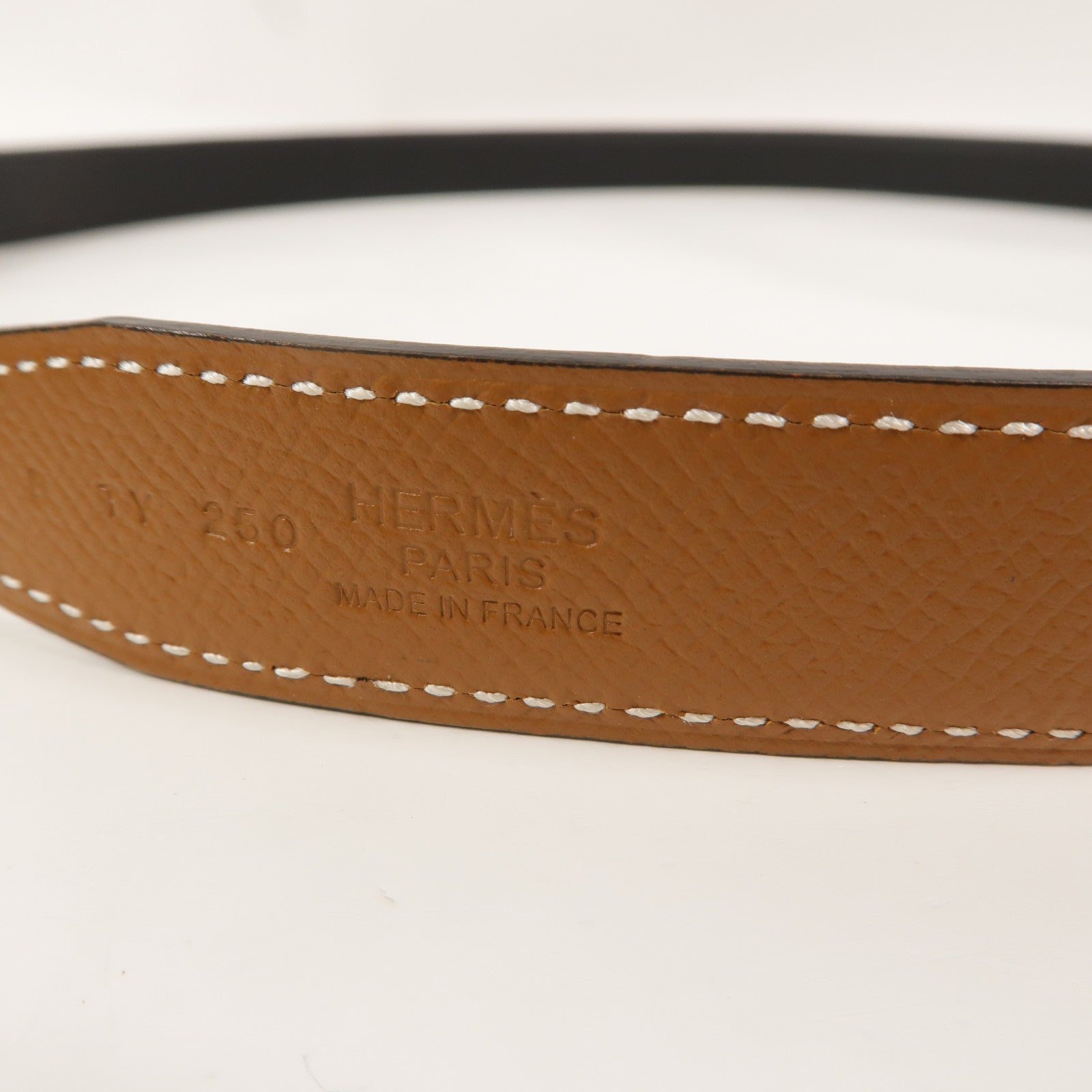 HERMES Epsom皮革H Belt Buckle & Reversible Belt 95cm皮帶Gold/Noir