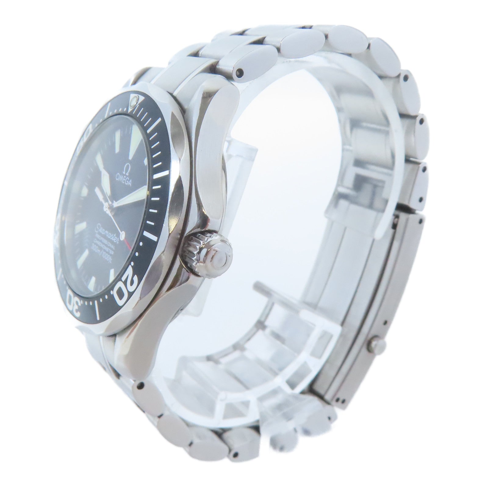 OMEGA Seamaster不鏽鋼手錶自動機芯黑色#16.5cm