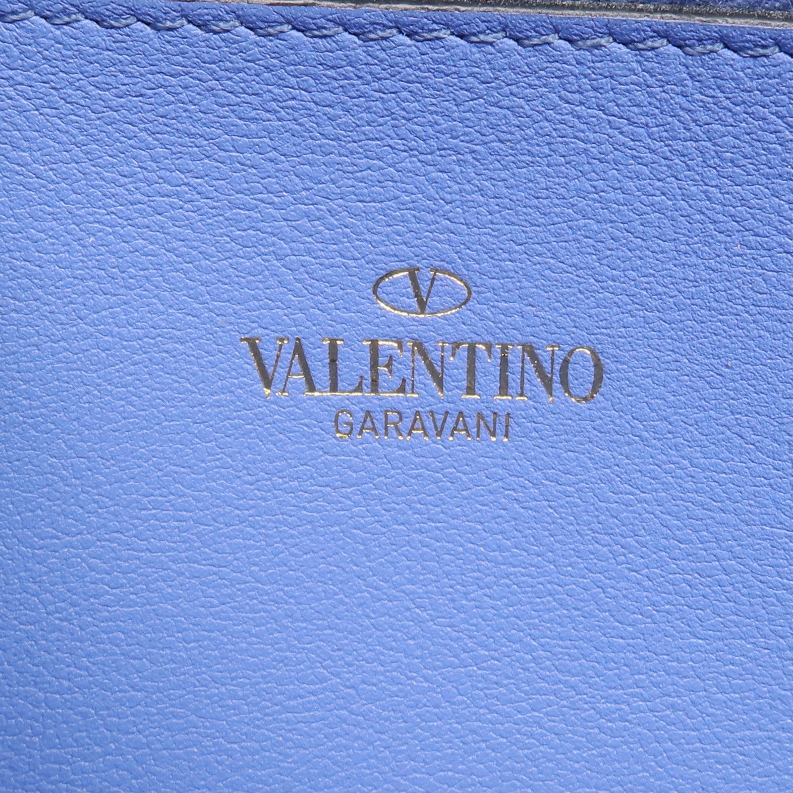 Valentino 【激減優惠】牛皮皮革Rockstud Round Long Wallet金扣拉鏈長錢包