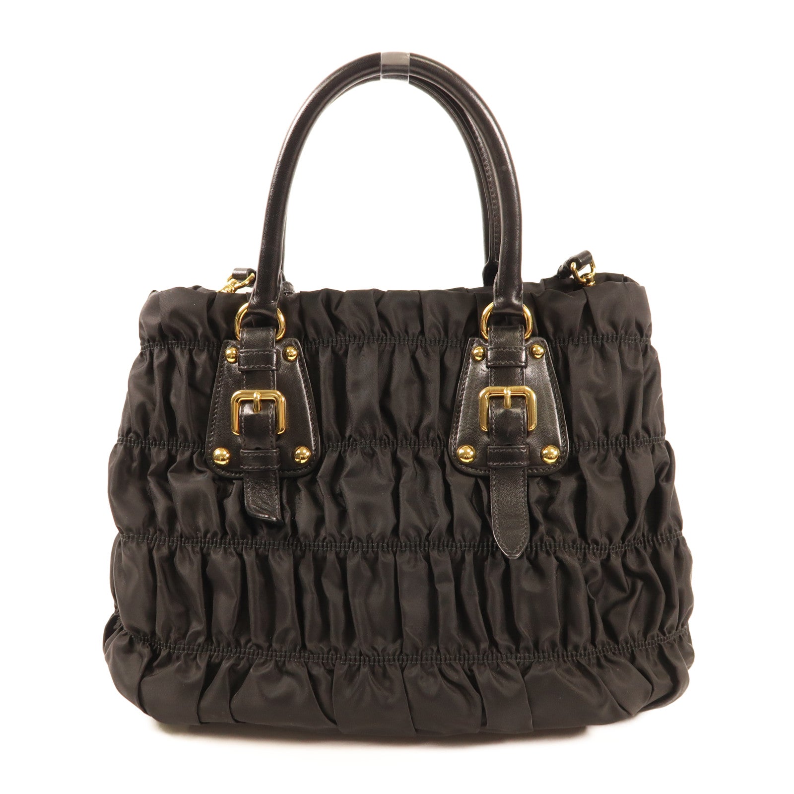 PRADA 尼龍Gauffre Tote金扣手挽肩背兩用袋