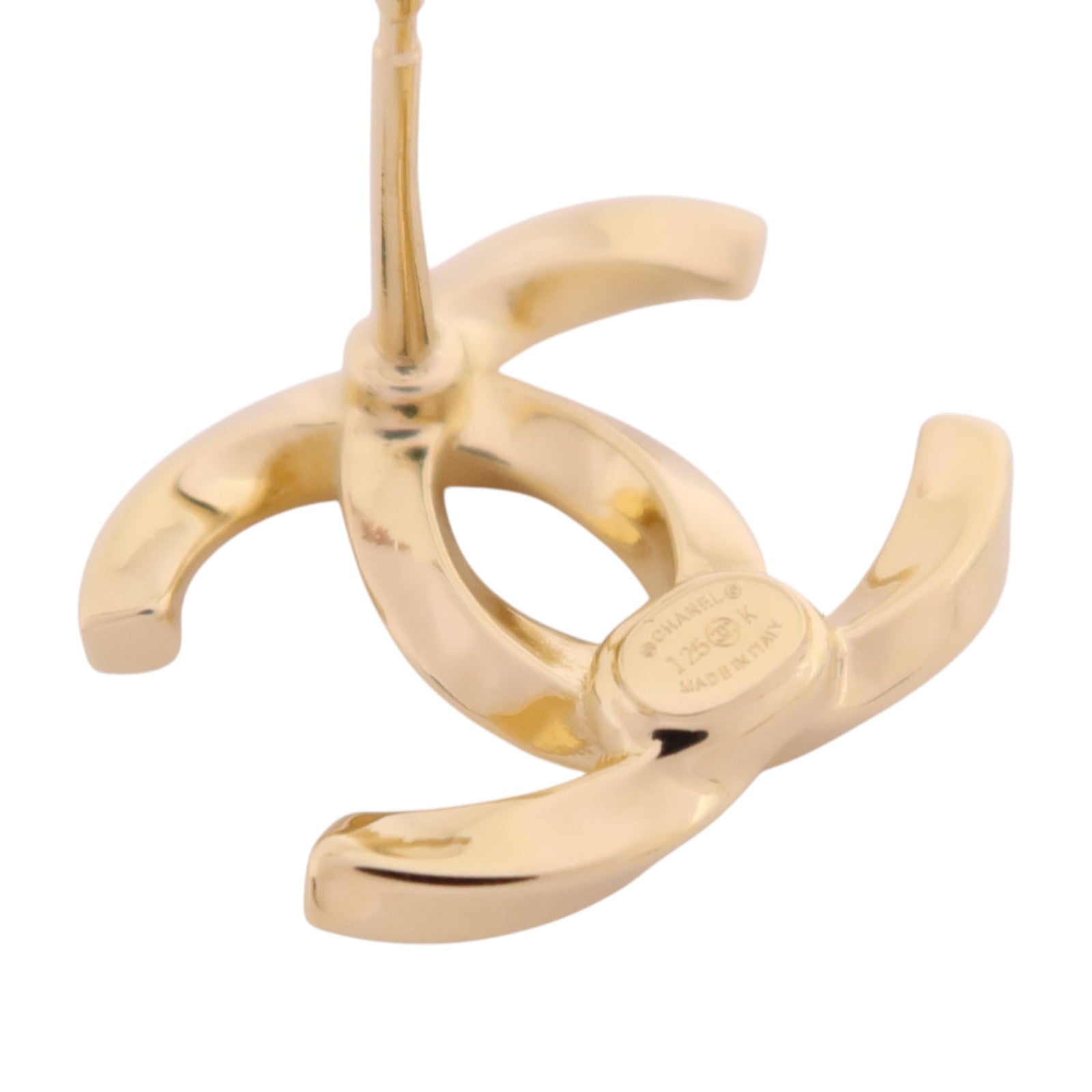 CHANEL 金屬CC Earrings金扣耳環