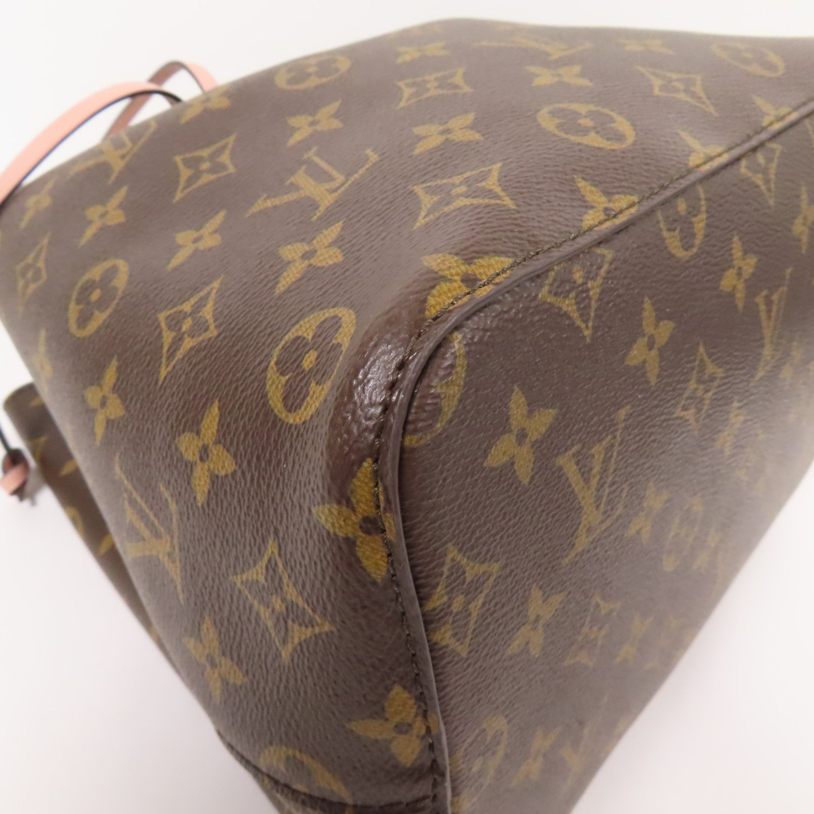 LOUIS VUITTON Monogram Neo Noe金扣手挽肩背兩用袋棕色/粉紅色