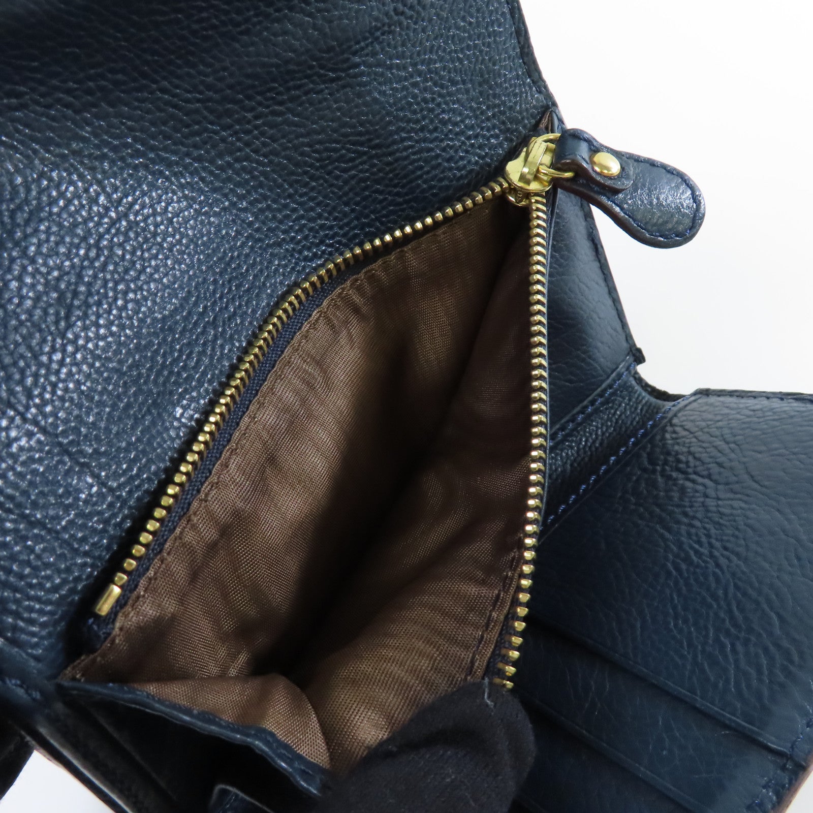 Chloe 【激減優惠】牛皮皮革Medium Wallet金扣中長錢包綠色