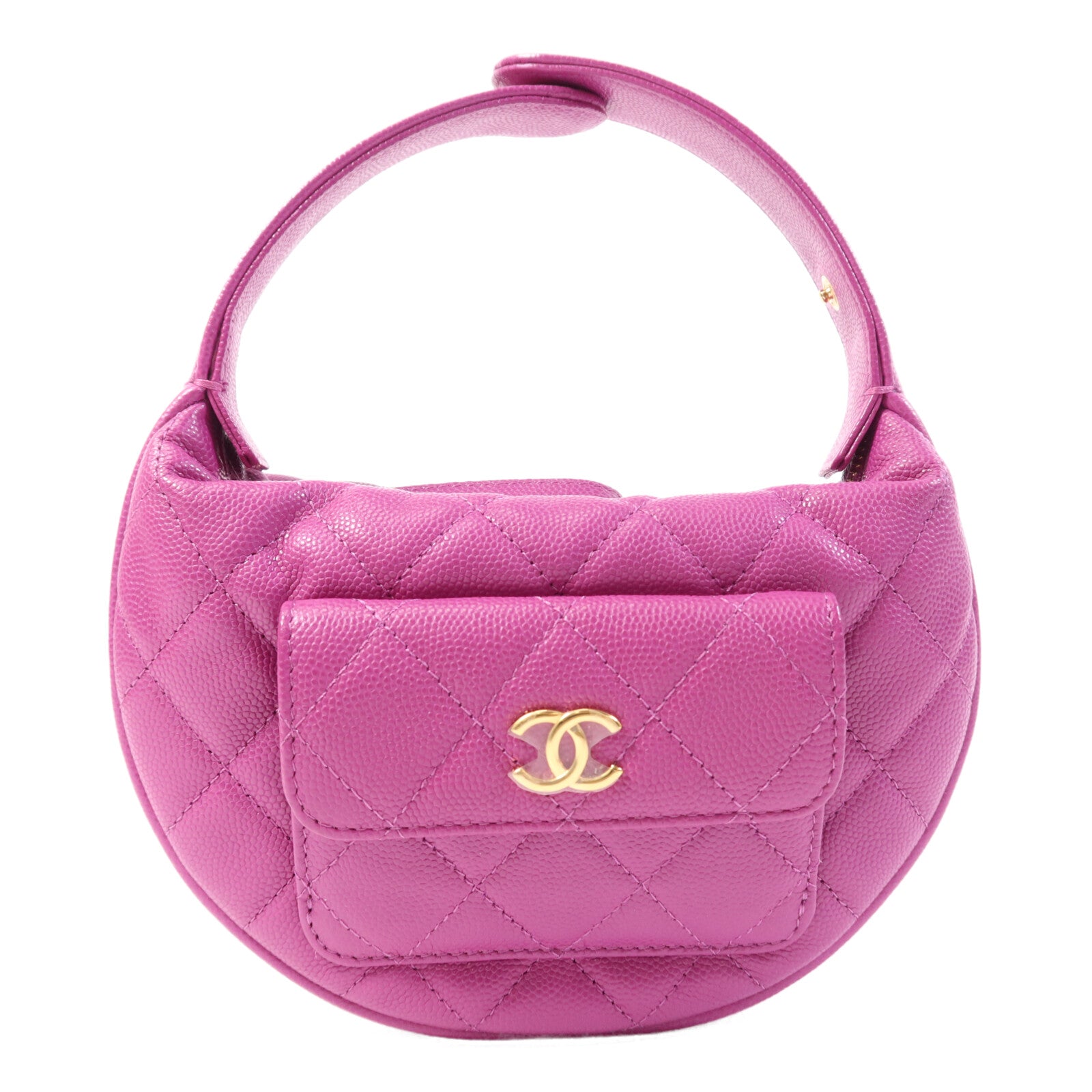CHANEL 【激減優惠】牛皮皮革Hand Bag金扣手挽袋