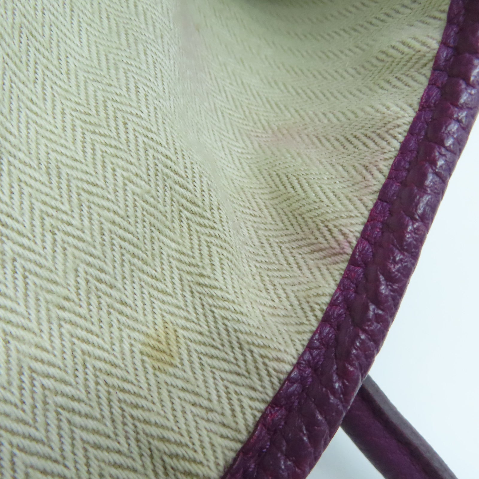 HERMES Negonda Leather GardenParty PM Silver Button Handle Bag Parme / Purple
